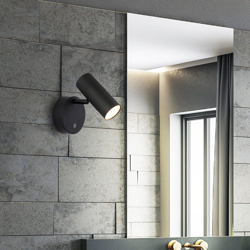 GLOBO LIGHTING LED Wandleuchte, LED-Leuchtmittel fest verbaut, Warmweiß, Akku Wandleuchte LED Touchdimmer Magnethalterung Spot beweglich
