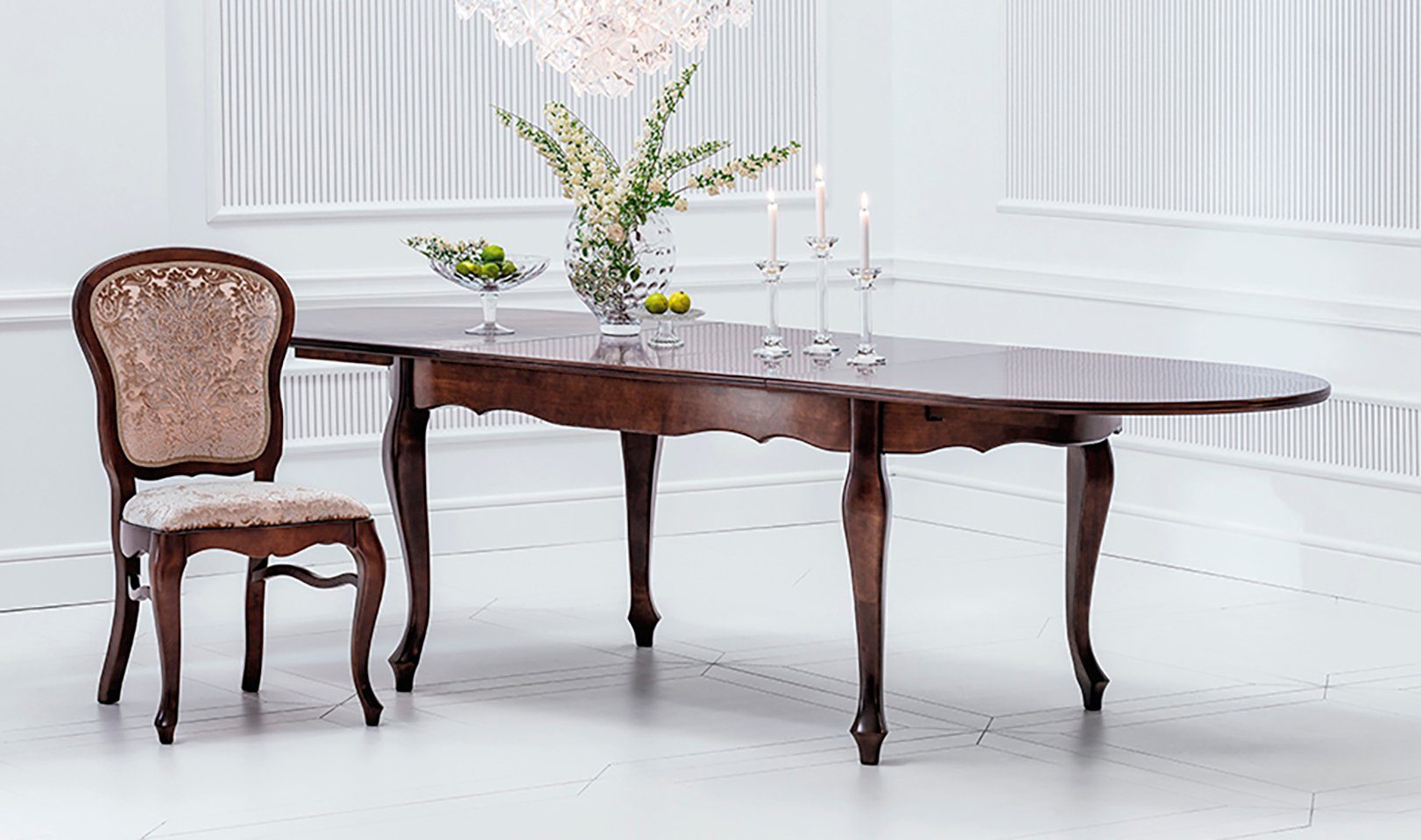 JVmoebel Esstisch, Klassischer Antik Stil Holz Tische 100x190/270cm Esstisch Wohnzimmer