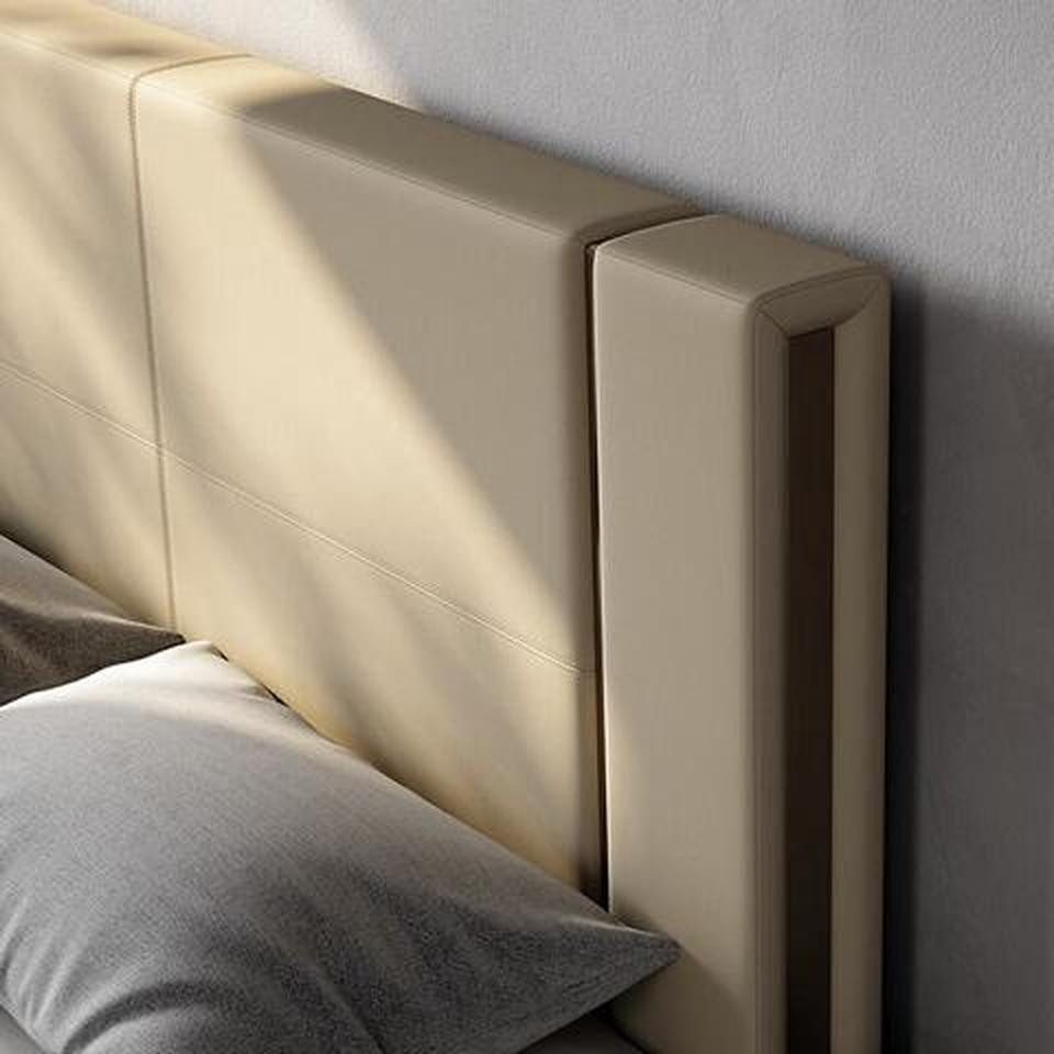 JVmoebel Polsterbett Beiges Polsterbett mit hochwertiger Polsterung und modernem Design, Made in Europe