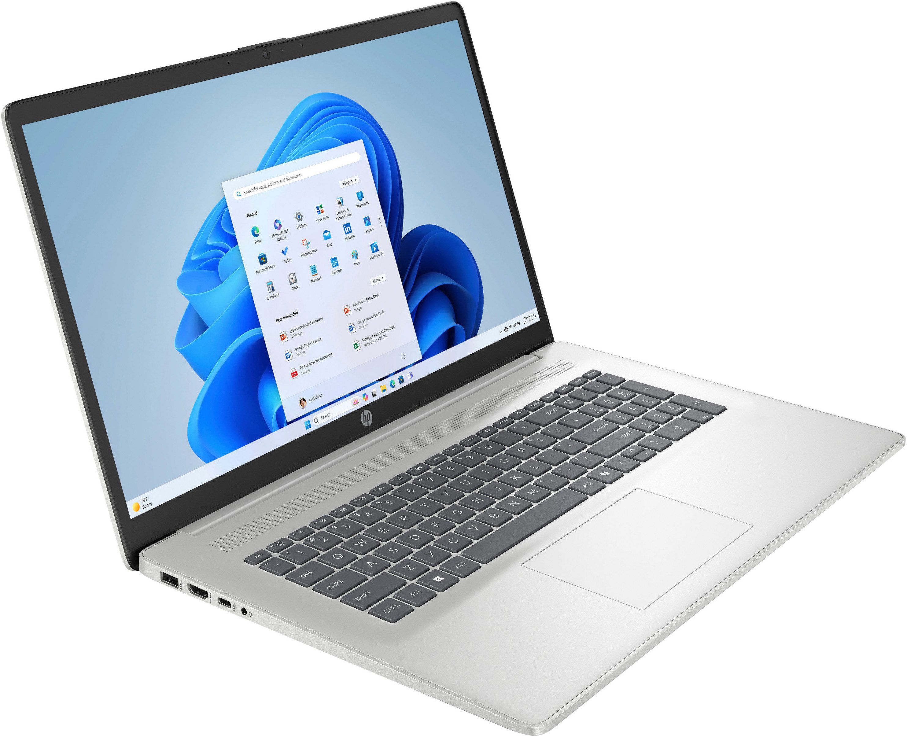 HP 17-cn4276ng Notebook (43,94 cm/17,3 Zoll, Intel Core 7 150U, Intel Graphics, 16 GB, 512 GB SSD)