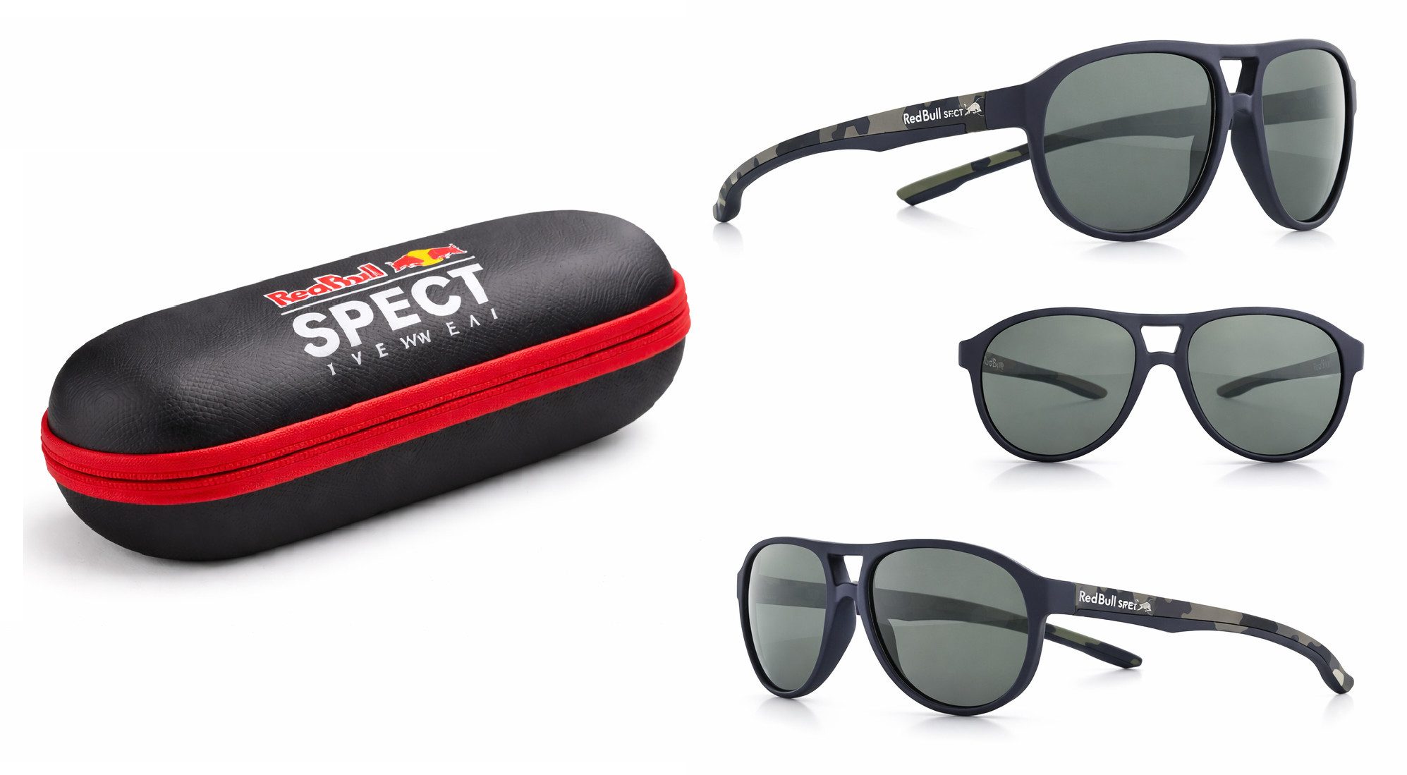 Red Bull Sonnenbrille Red Bull Sonnenbrille Sportlich Stylisch Auffällig.Camouflage Blau