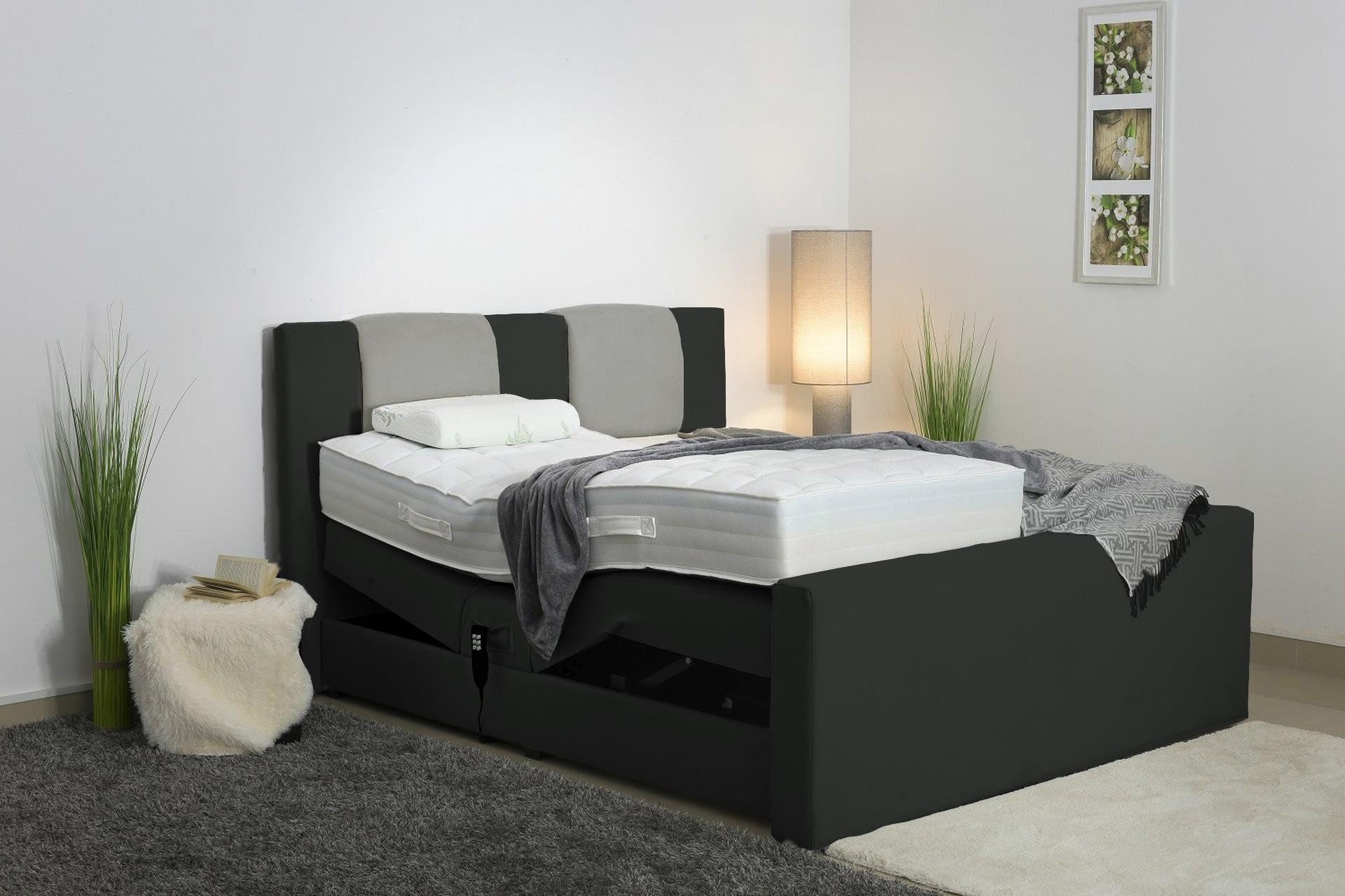 PAARA Boxspringbett Bolton elektrisch verstellbar mit Motor alles, mit einzigartigem Belüftungssystem