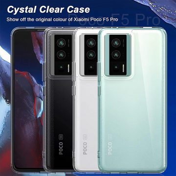 CoolGadget Handyhülle Transparent Ultra Slim Case für Xiaomi Poco F5 Pro (5G) 6,67 Zoll, Silikon Hülle Dünne Schutzhülle für Poco F5 Pro Hülle