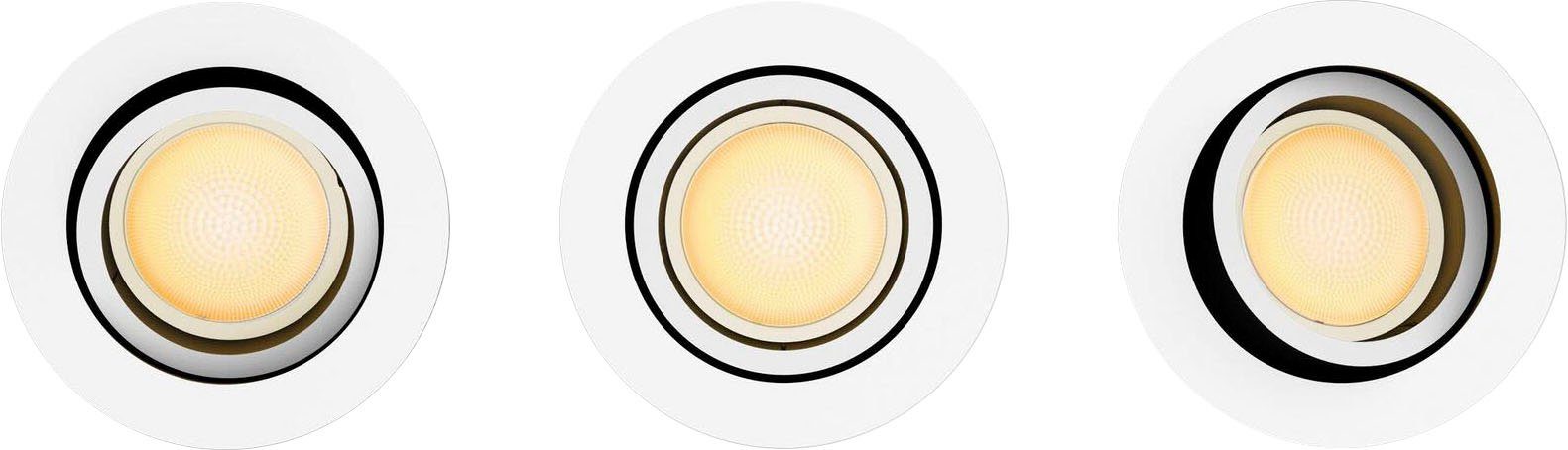 Hue LED Leuchtmittel Milliskin, Philips Flutlichtstrahler Dimmfunktion, wechselbar, Warmweiß