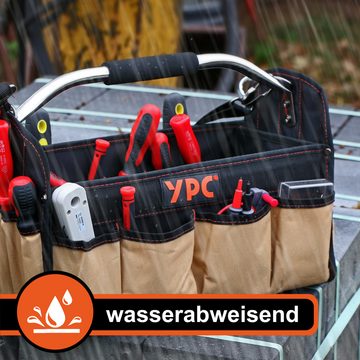YPC Werkzeugtasche "Carrier" Werkzeugkorb XL, 40,5x30x19,5cm, 20 kg Tragkraft, praktisch, stabil, hohe Tragkraft, reißfest, modern, Metall-Handgriff