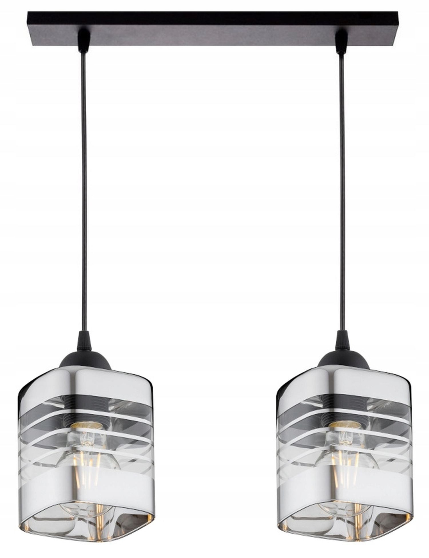 Licht-Erlebnisse Pendelleuchte MILAN, ohne Leuchtmittel, H: max. 90 cm E27 länglich Modern