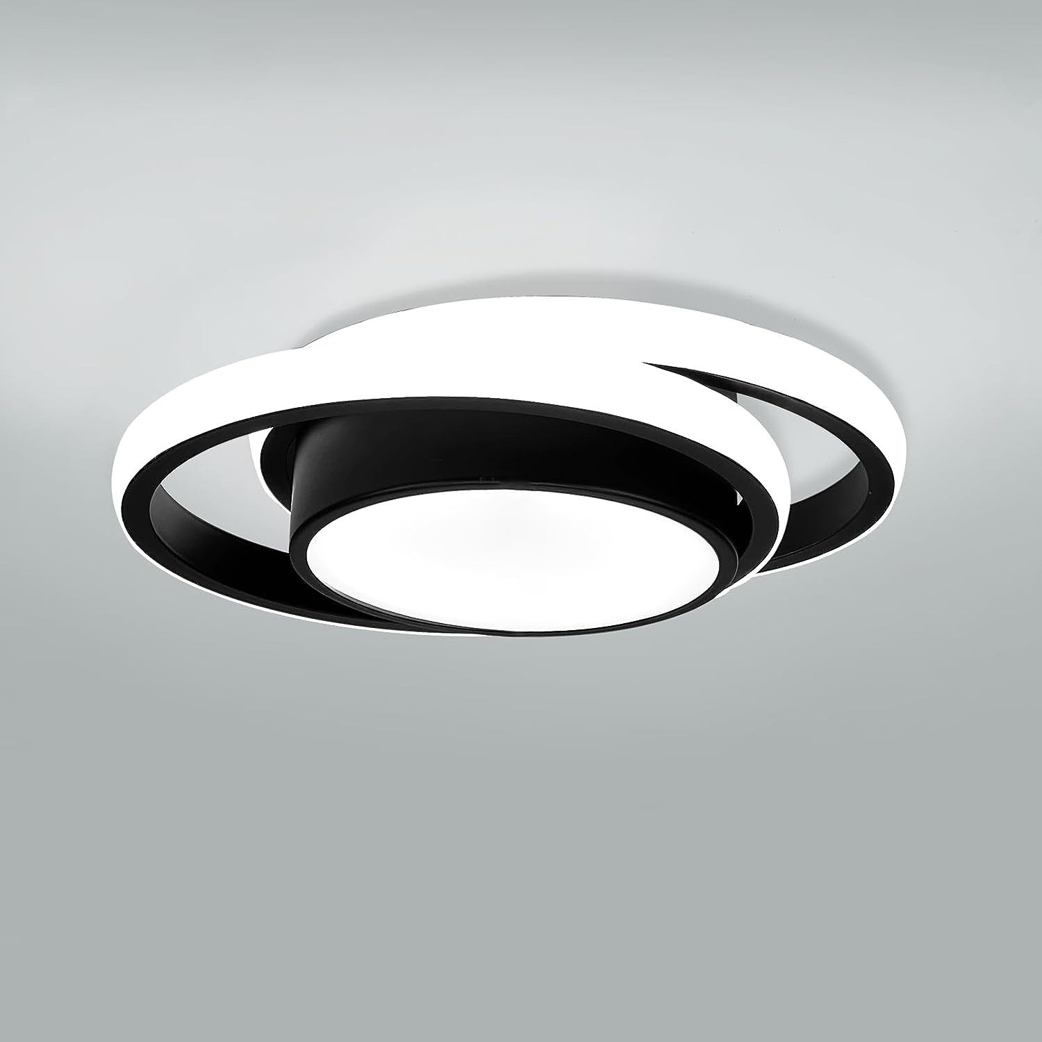 Riserva LED Deckenleuchte LED Deckenleuchte Schwarz Weiß Doppelkreis 32W 6500K Für Küche