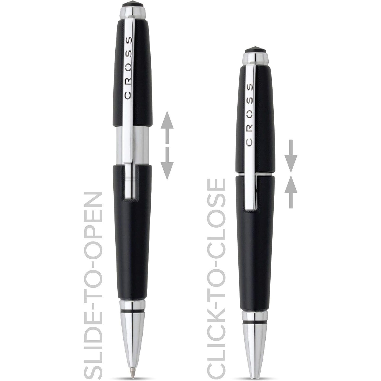 CROSS-USA Tintenroller CROSS Rollerball Edge Schwarz, mit Gel-Mine, Self Serve
