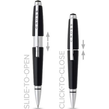 CROSS-USA Tintenroller CROSS Rollerball Edge Schwarz, mit Gel-Mine