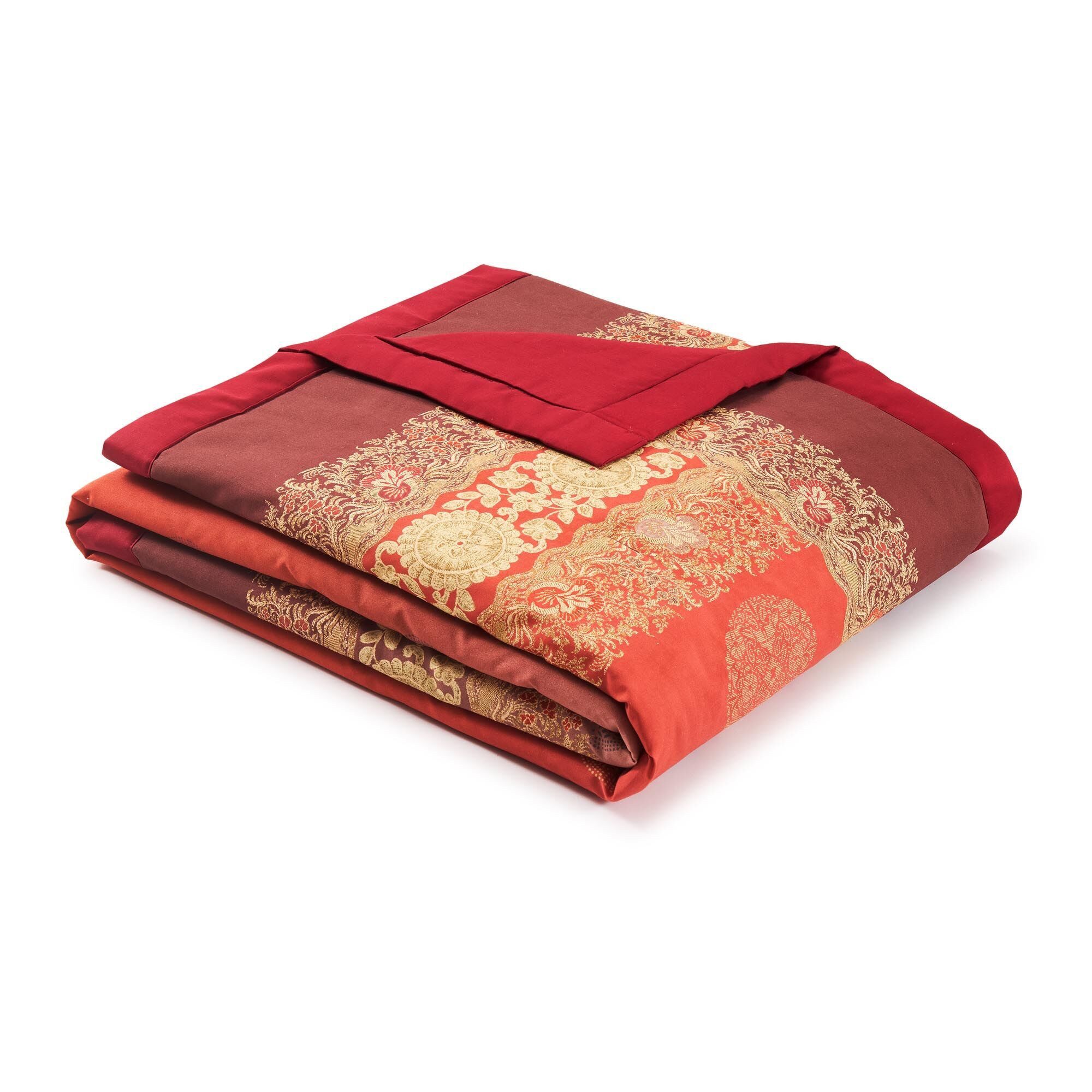 Plaid PALLAVICINO, Bassetti, aus Baumwolle mit floralem Muster