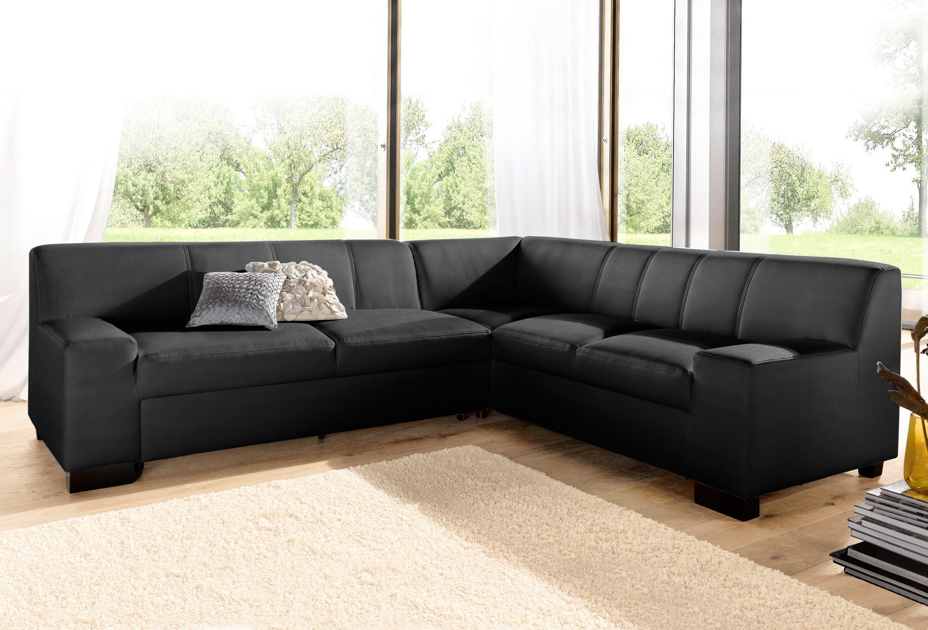 DOMO collection Ecksofa Norma Top, elegant und modern, flache Armlehnen, L- günstig online kaufen