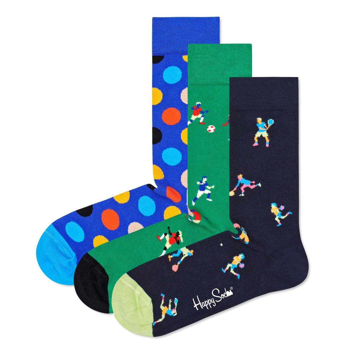 Happy Socks Kurzsocken 3er Pack Unisex Socken, Geschenkbox Sports | 