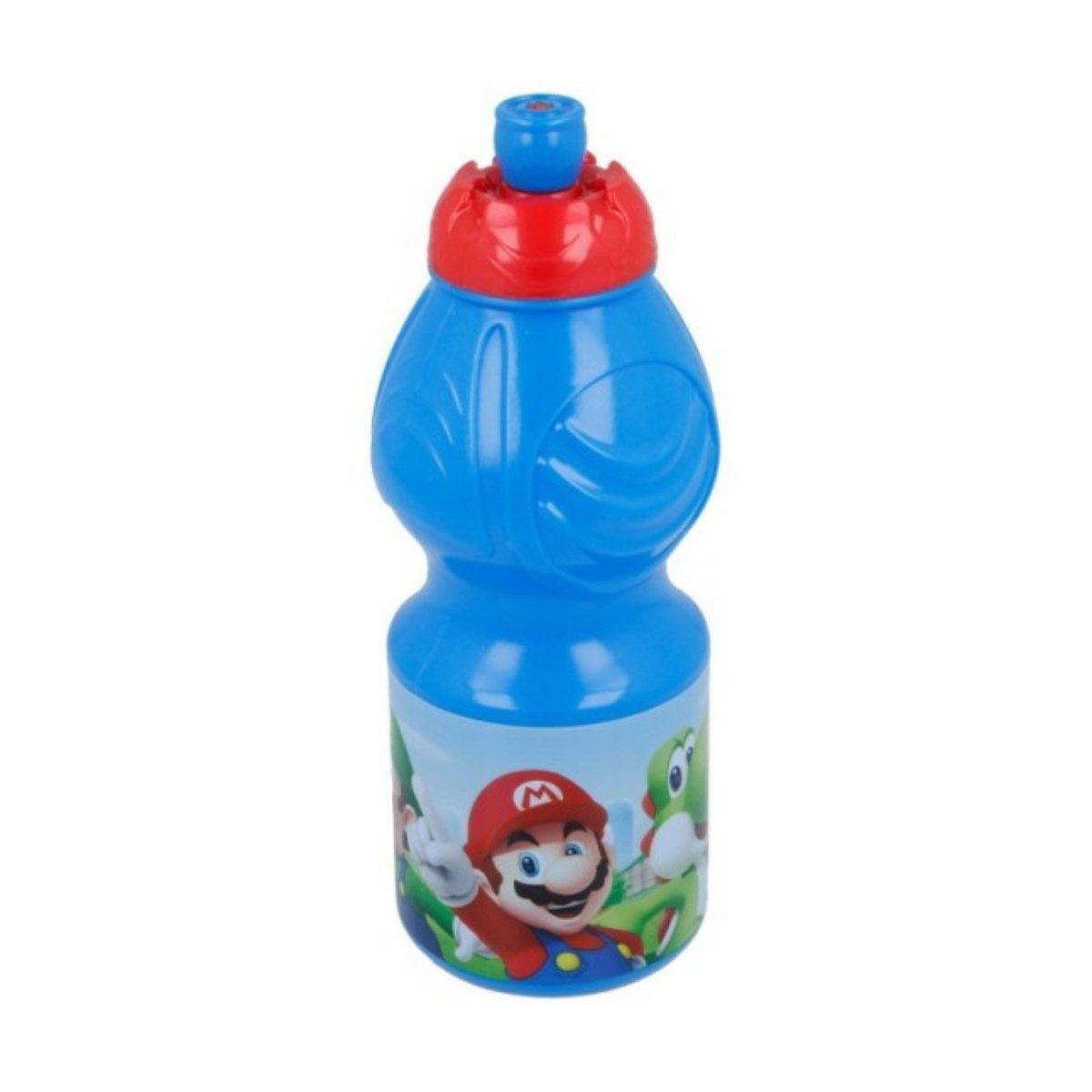 Super Mario Trinkflasche Kindertrinkflasche 400 ml mit Tropfschutz Deckel