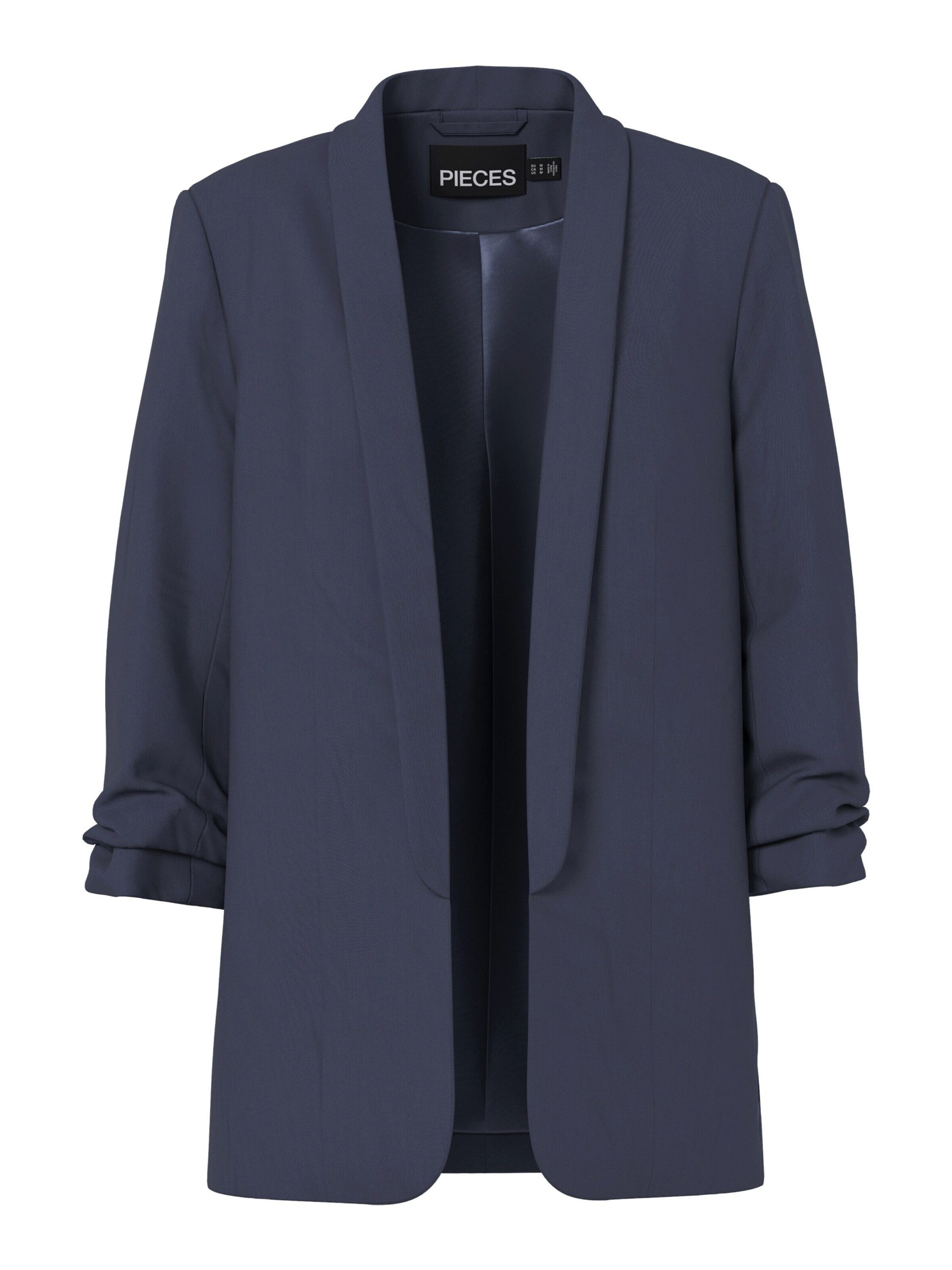 pieces Blusenblazer "PCBOSELLA 3/4 BLAZER NOOS", mit Faltendetail am Ärmel günstig online kaufen
