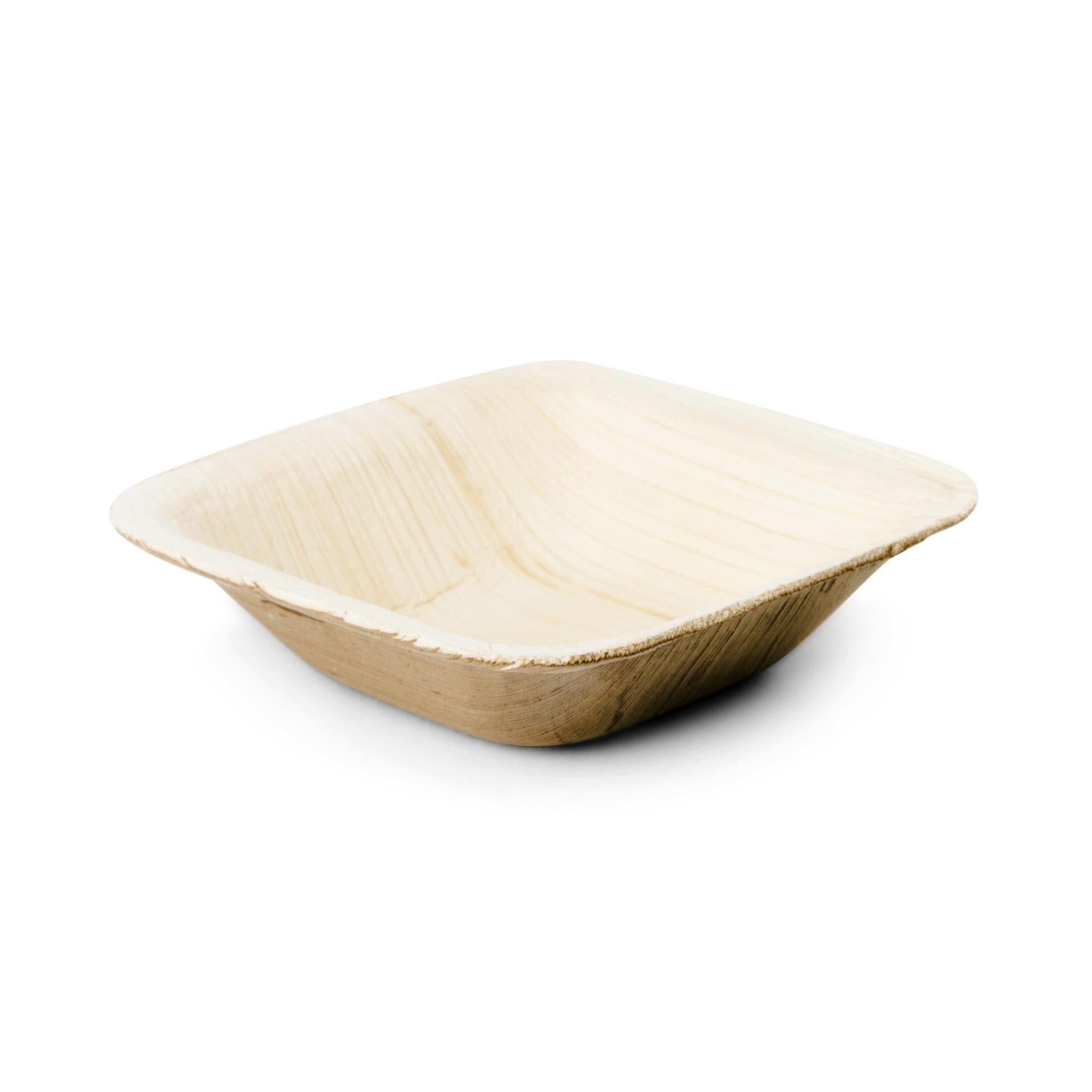 wisefood Einwegschale 250-tlg., Palmblatt-Schale, 50 ml, quadratisch, 8 x 8 x 2 cm, Palmblatt, (250-tlg)