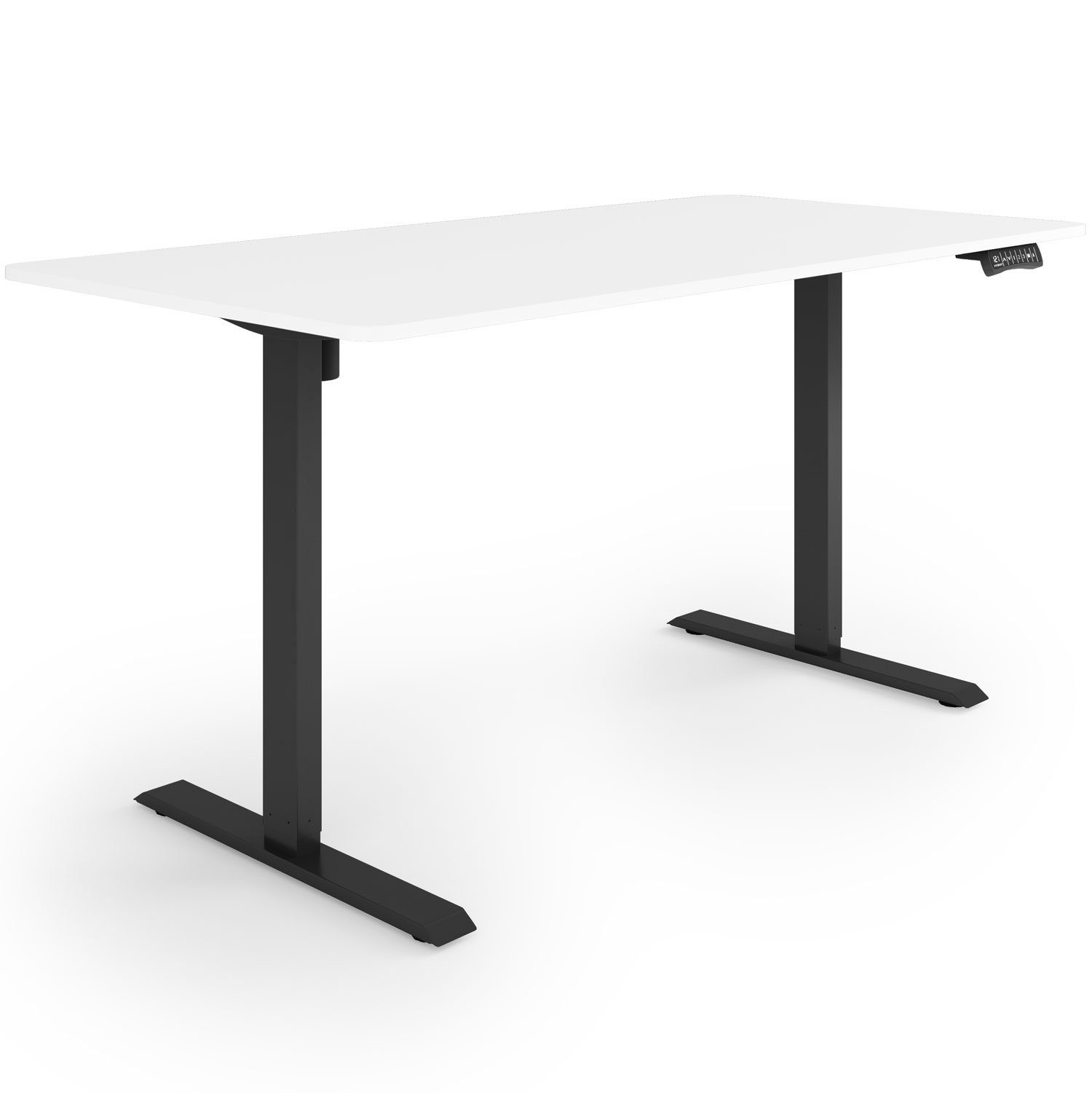 Schreibtisch / Elektrisch Weiß Schwarz Rahmen: Schreibtisch 160 höhenverstellbarer x cm Germany, ESMART ESMART Tischplatte: 80 ETX-121