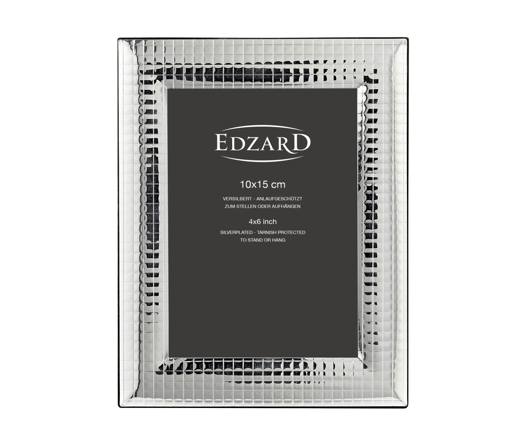 EDZARD Bilderrahmen Forli, für 10x15 cm Foto, edel versilbert & anlaufgeschützt