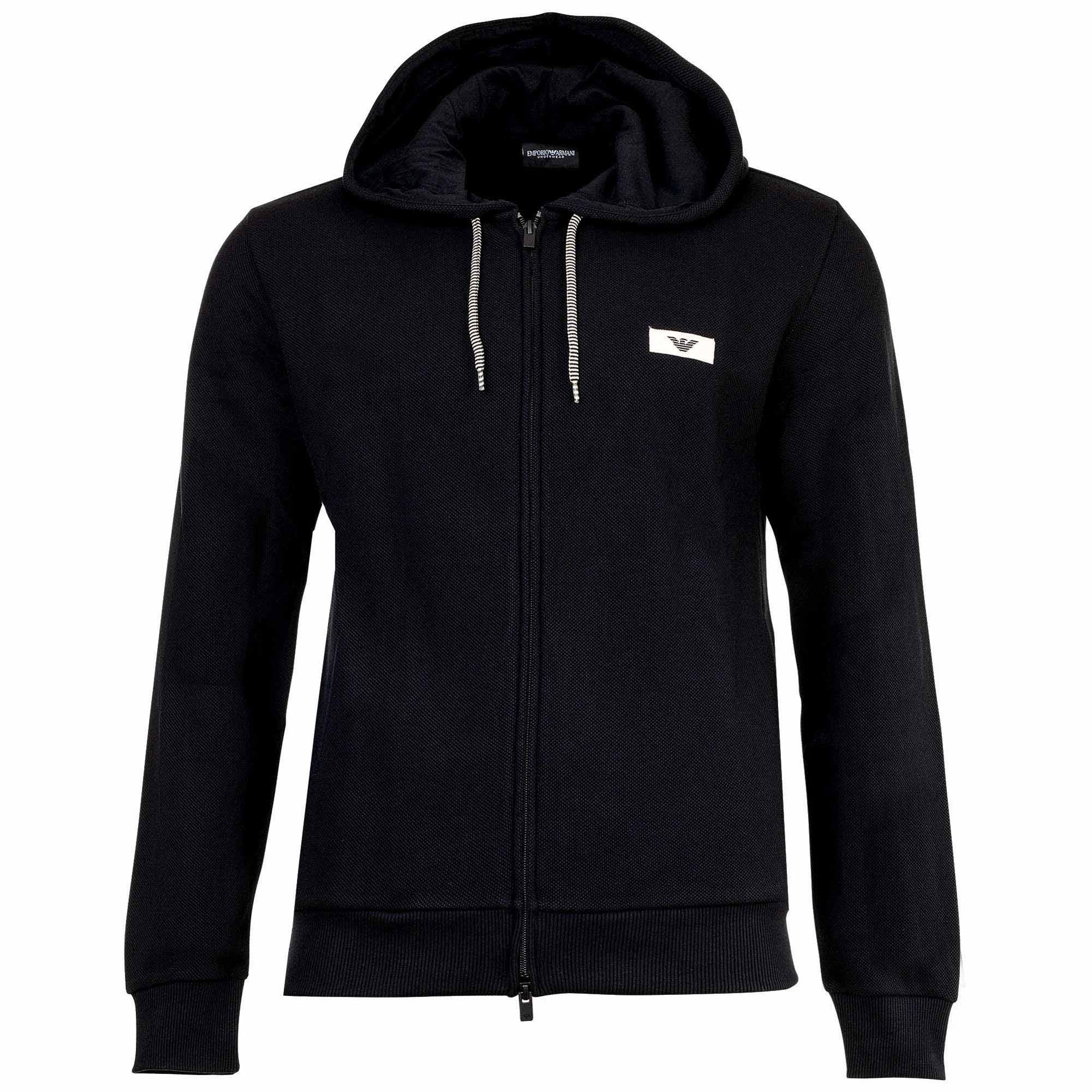 Emporio Armani Sweatshirt Herren Sweatjacke 1er Pack Baumwolle ICONIC PIQUET (Packung, 1er Pack)