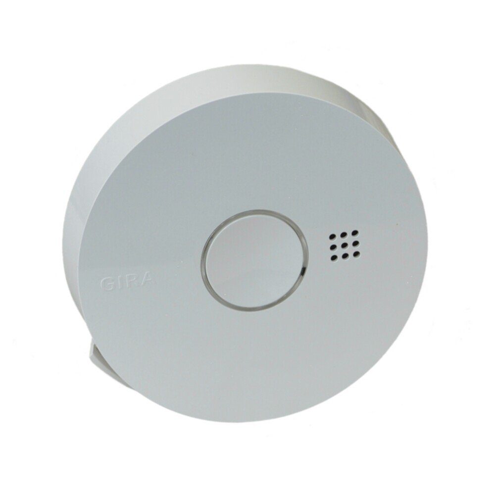 GIRA Rauchmelder (9VDC VdS anerkannt reinweiß Standalone 10J Batterie/Akku optisch 85)