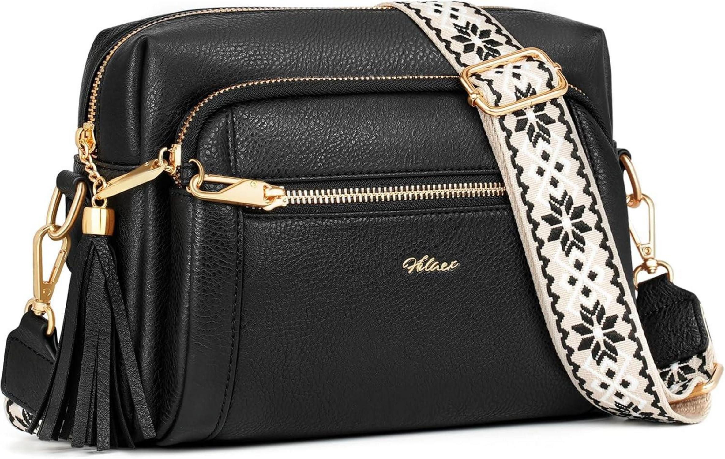 Umhängetasche Umhängetasche Damen Anti Diebstahl Leder Crossbody Bag mit 4 Fächern