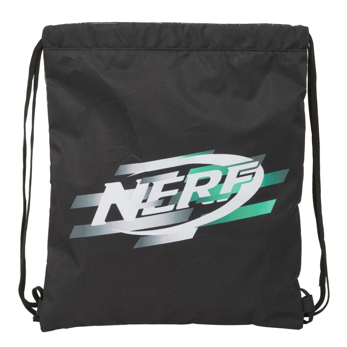 Nerf Kinderrucksack Rucksacktasche mit Bändern Nerf Game Schwarz 35x40x1 cm