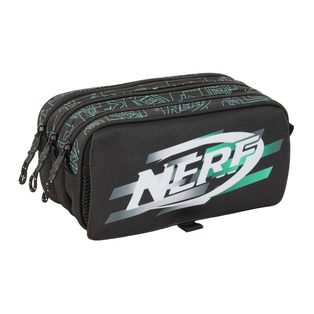 Nerf Federtasche Stifteetui Etui Federmäppchen Faulenzer Nerf Game Schwarz 21,5 x 10 x
