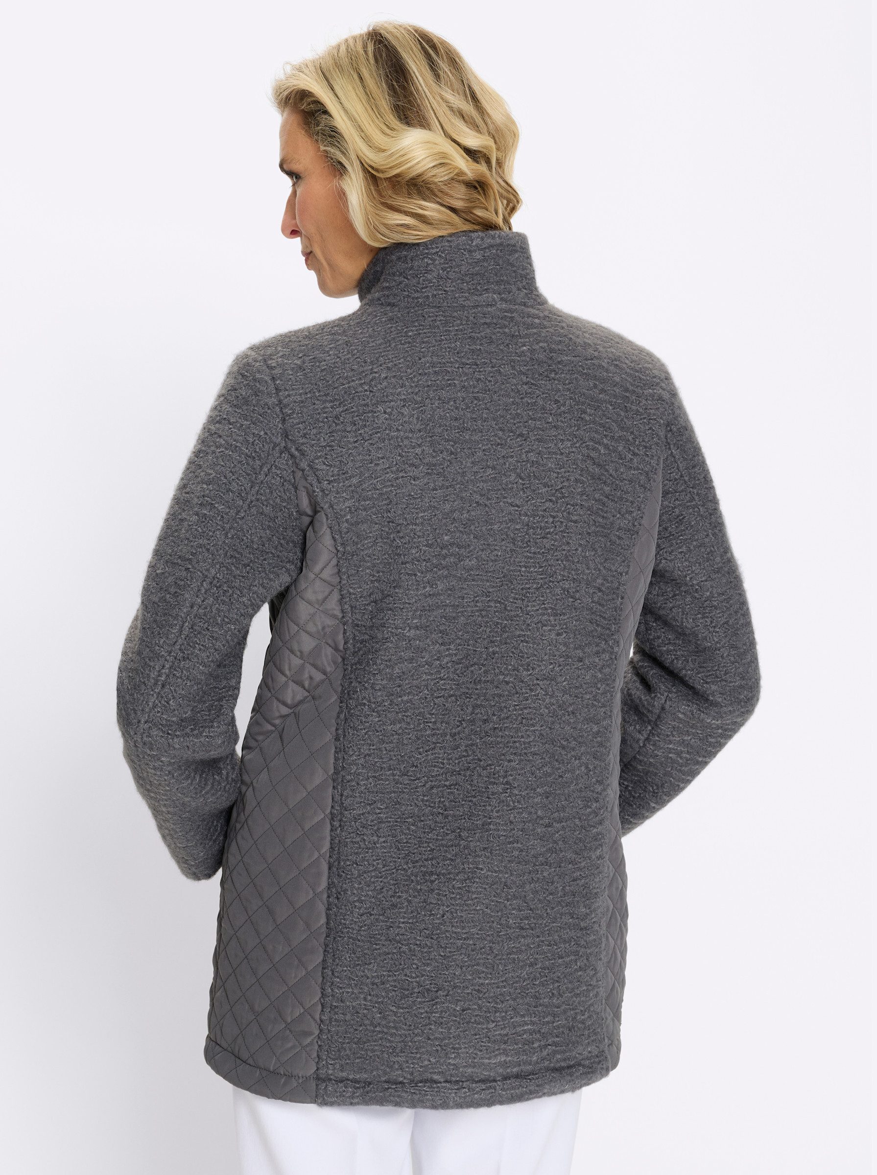 Sieh an! Allwetterjacke Bouclé-Jacke Langarm günstig online kaufen