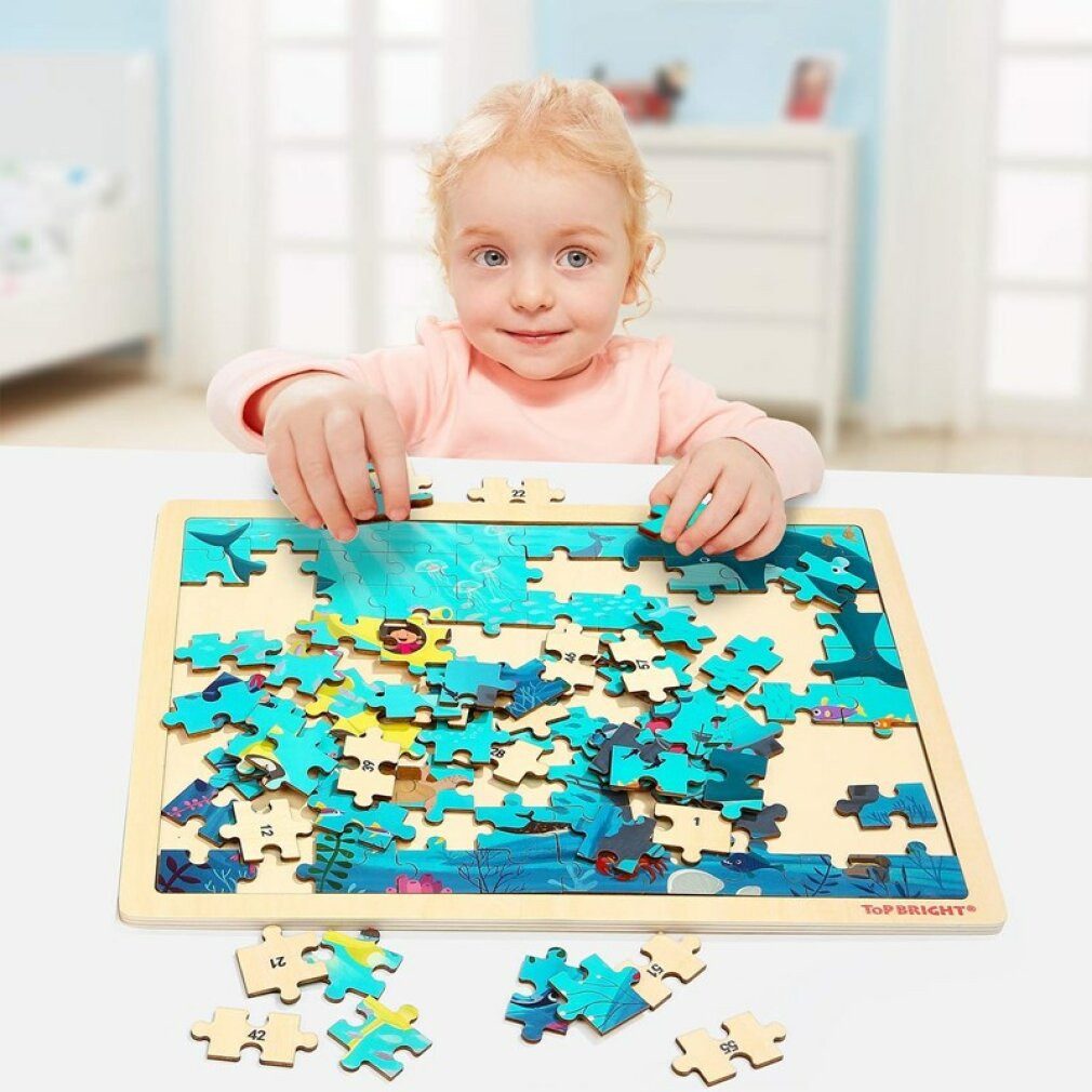 Topbright Puzzle TOP BRIGHT - Puzzle wooden ocean (100 el), Puzzleteile