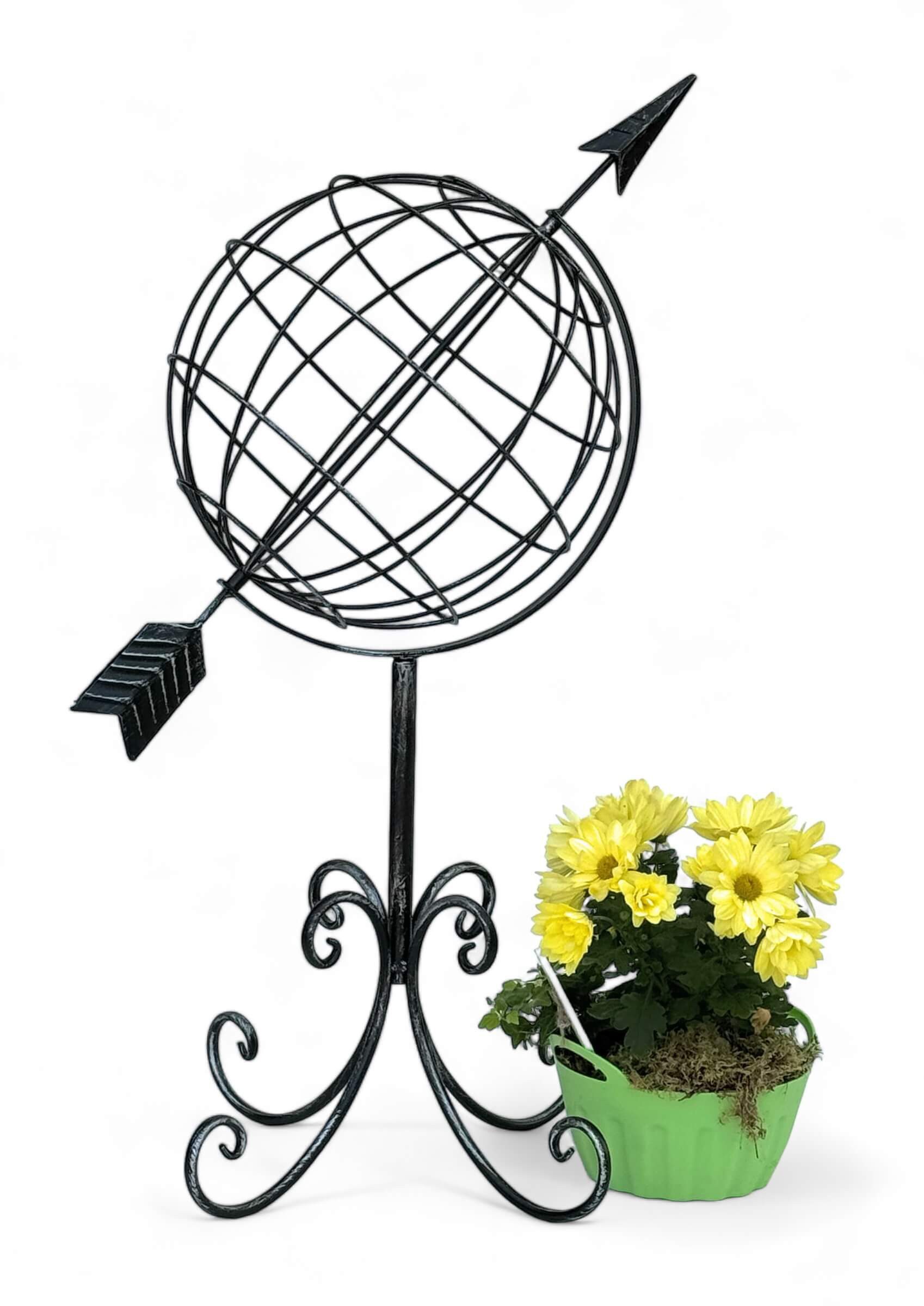 DanDiBo Sonnenuhr Garten Metall Globus 101806 Modern Stehend, Metall