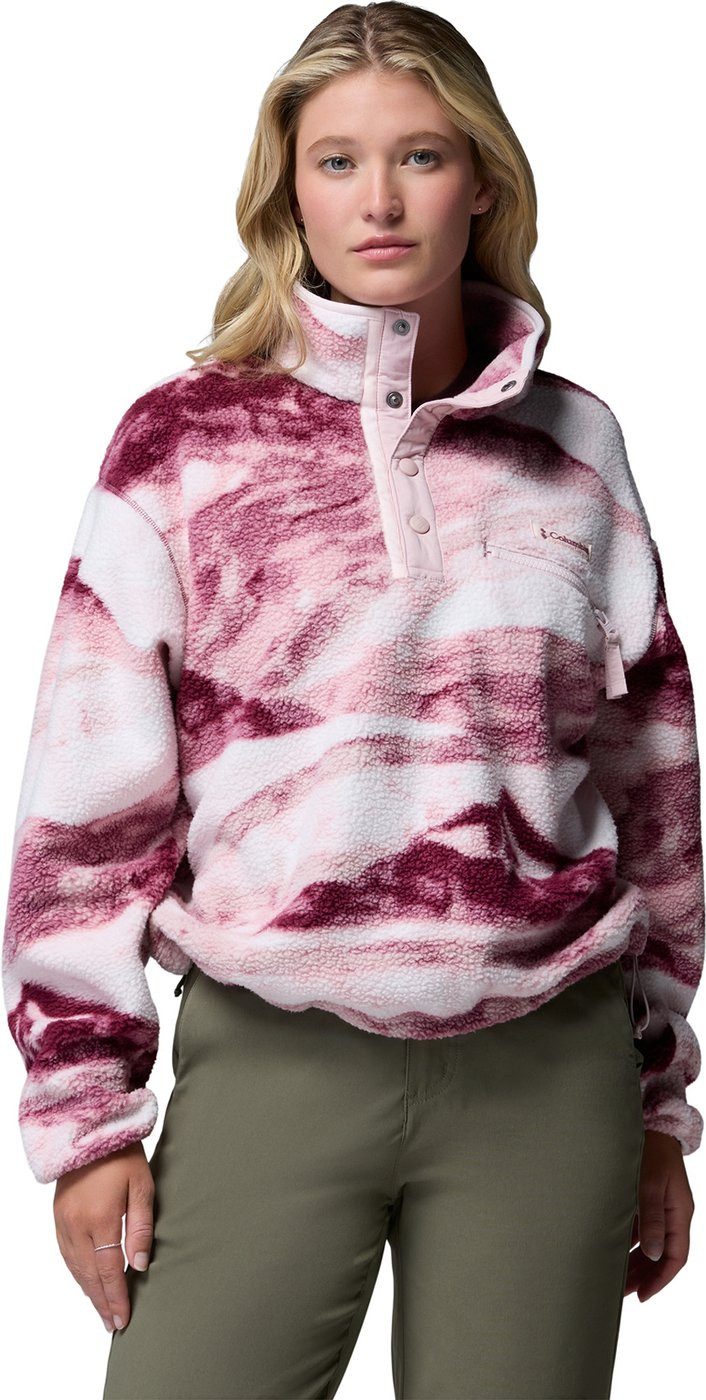 Columbia Sweatshirt Helvetia II Printed Cropped Half Sn ANTIQUE MAUVE, SUMMITS