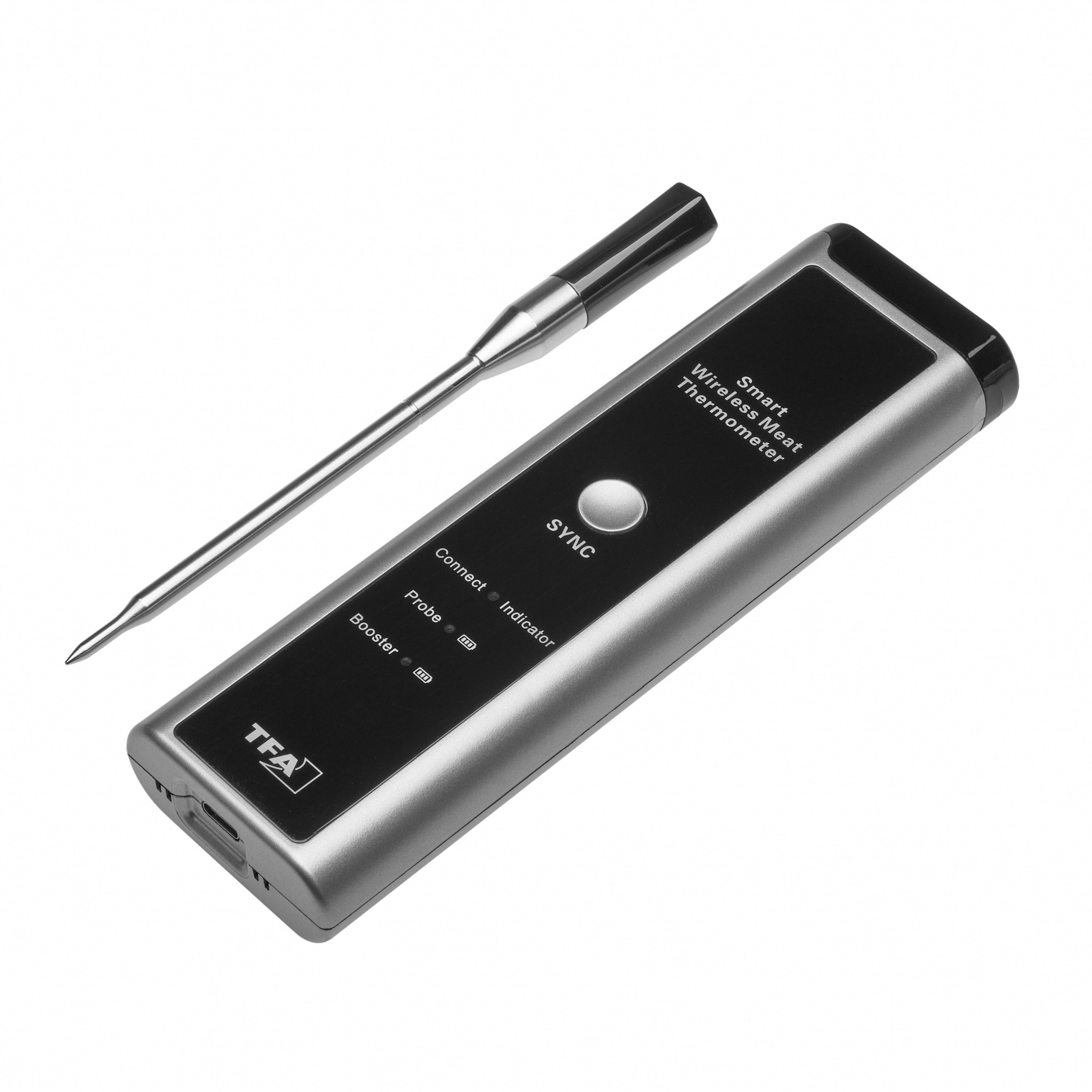 Bratenthermometer TFA 14.1515.10 Smart BBQ kabelloses Fleisch- Grillthermometer