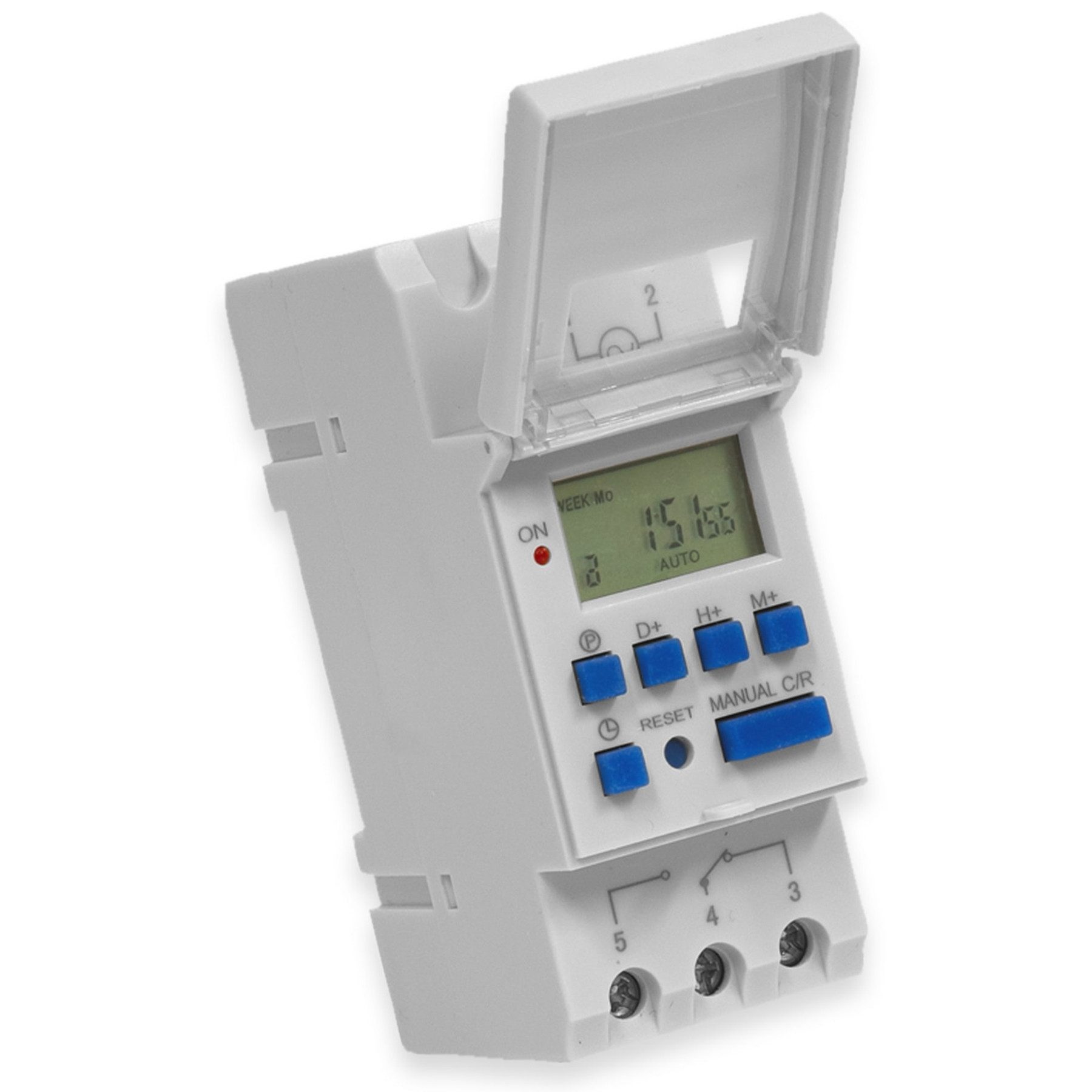 Wochenzeitschaltuhr RELTECH Digitale Zeitschaltuhr RZSD1, 230 V
