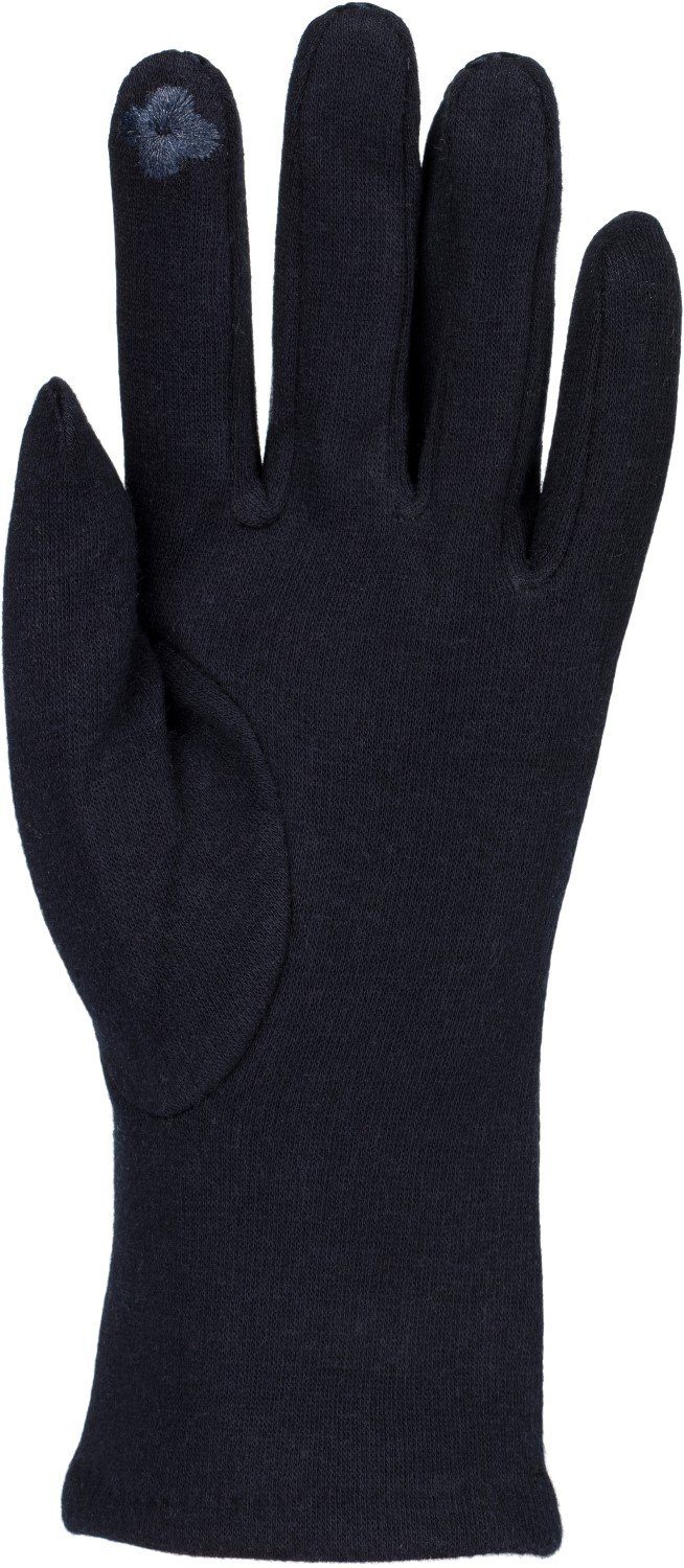 Baumwollhandschuhe Dunkelblau styleBREAKER Riffel Handschuhe weichem mit Muster Touchscreen