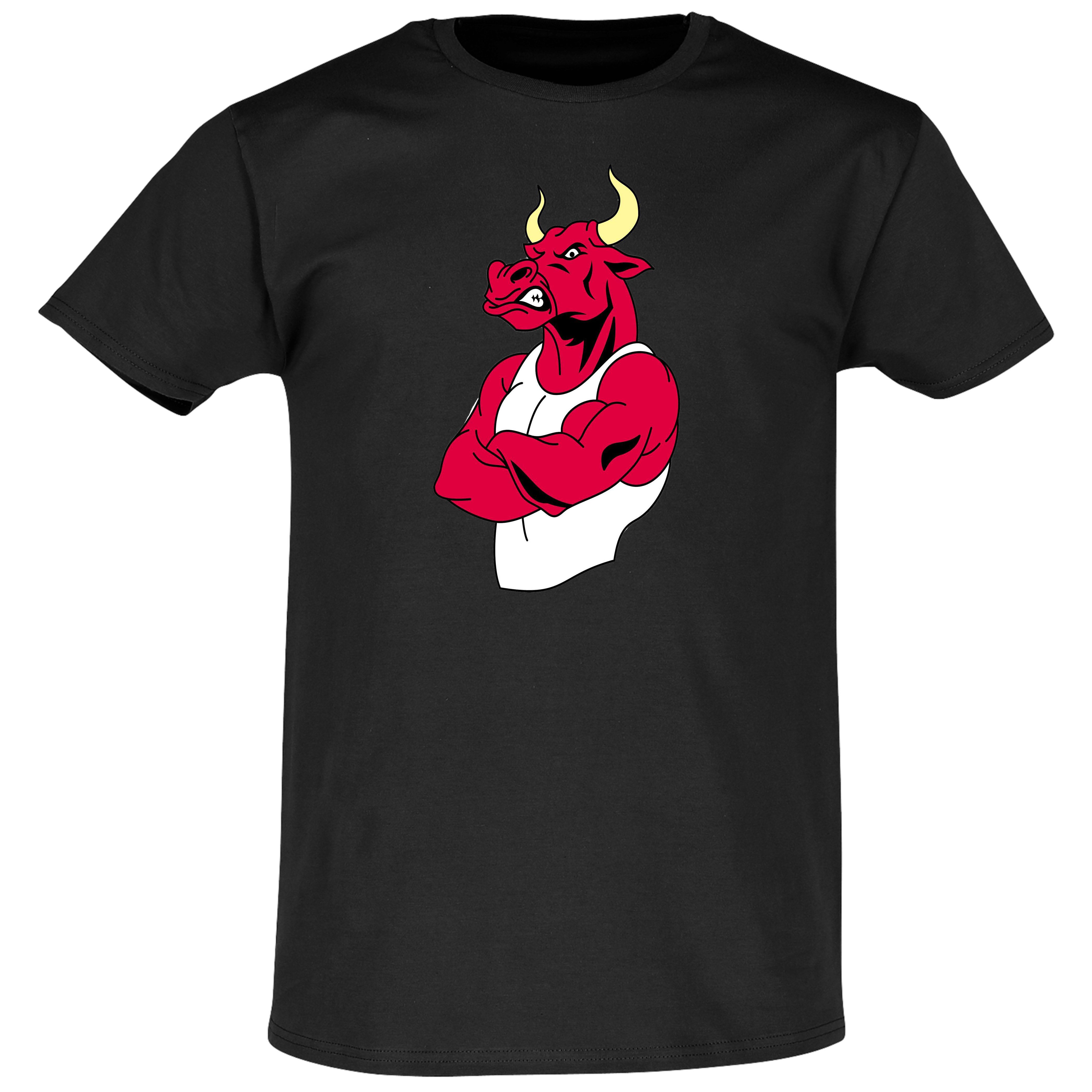 Banco T-Shirt Roter Stier mit Unterhemd 100% Baumwolle Schwarz