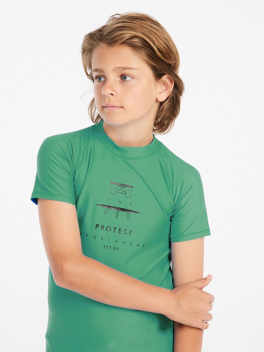 Protest Langarmshirt PRTEric JR rashguard short sleeve CACTUS GREEN