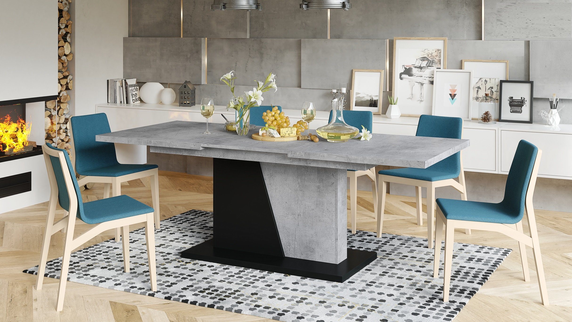 Mazzoni Esstisch Design Noble Noir Tisch günstig online kaufen