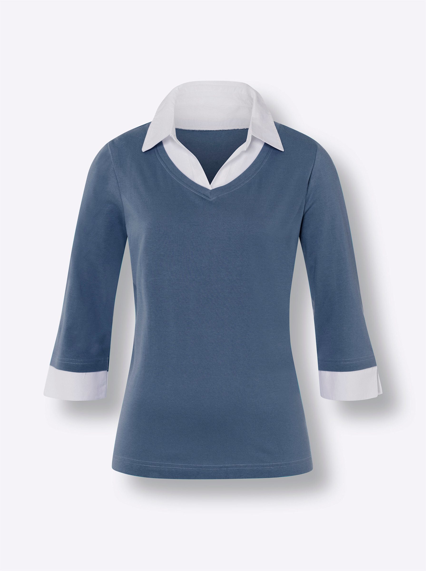 T-Shirt 2-in-1-Shirt 3/4-Arm