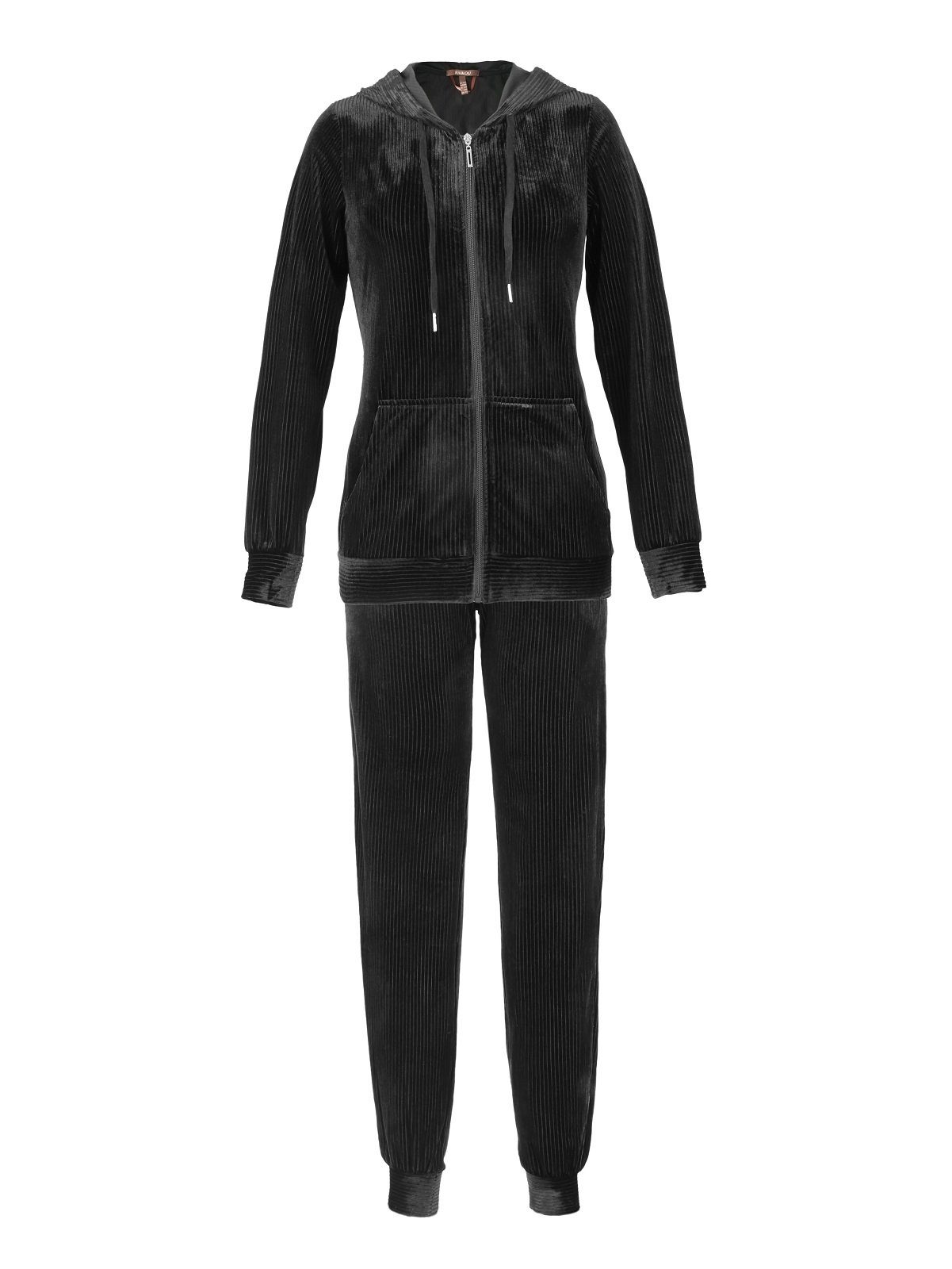 RAIKOU Hausanzug Damen Freizeitanzug Hausanzug mit Reißverschluss, Kapuze (2 tlg) sportlich,seitlichen Bauchtaschen