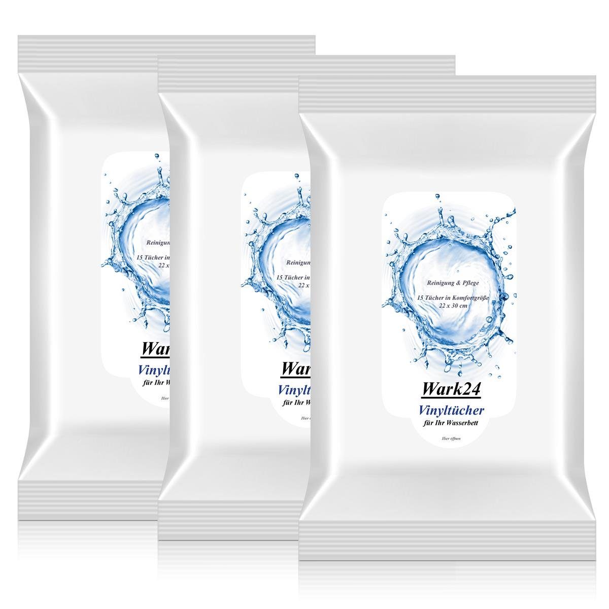 Wark24, Wasserbett Wark24 Vinyltücher für Ihr Wasserbett 15 stk. - Reinigung & Pflege (3e