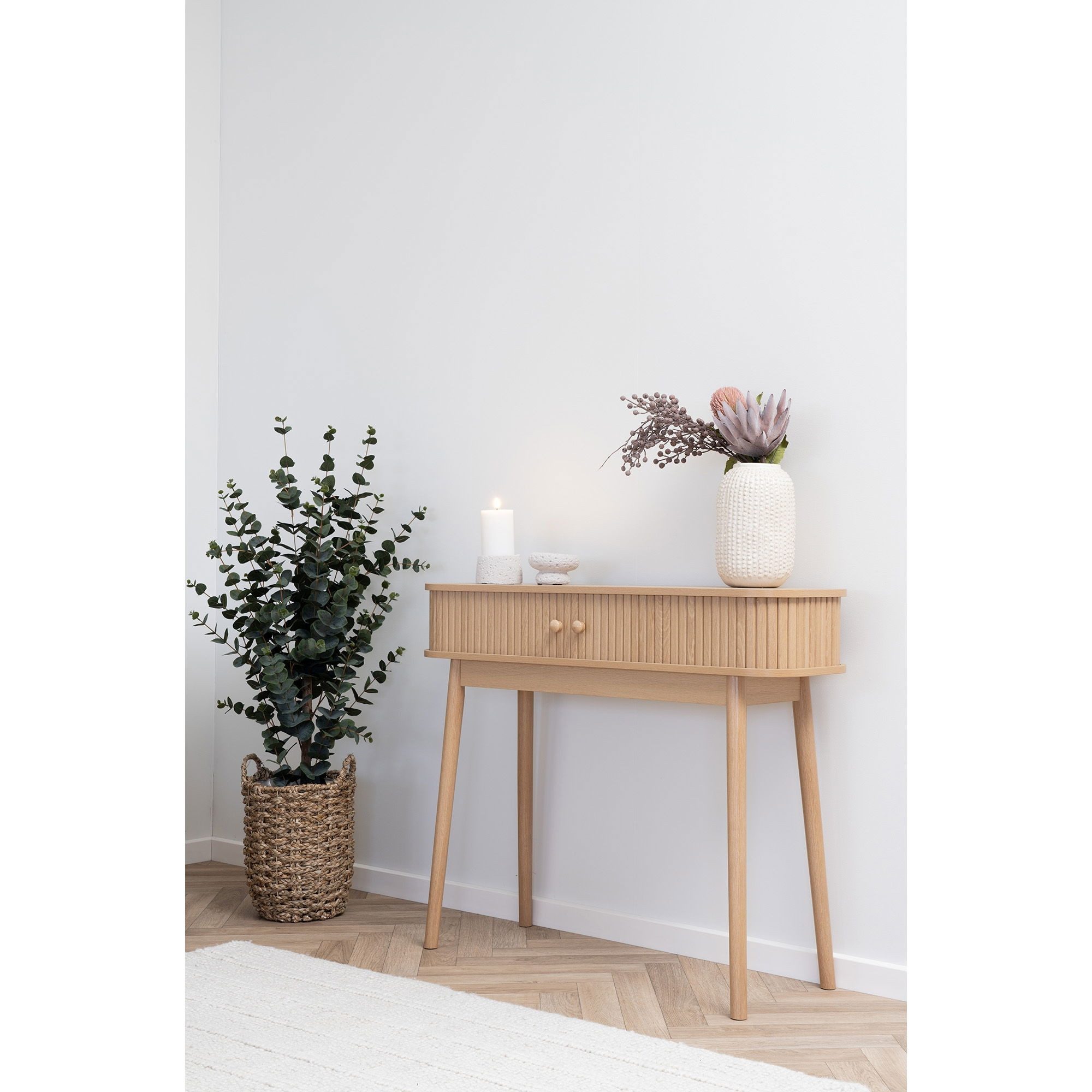 House Nordic Konsolentisch Schminktisch, 2 Lamellen-Türen, günstig online kaufen