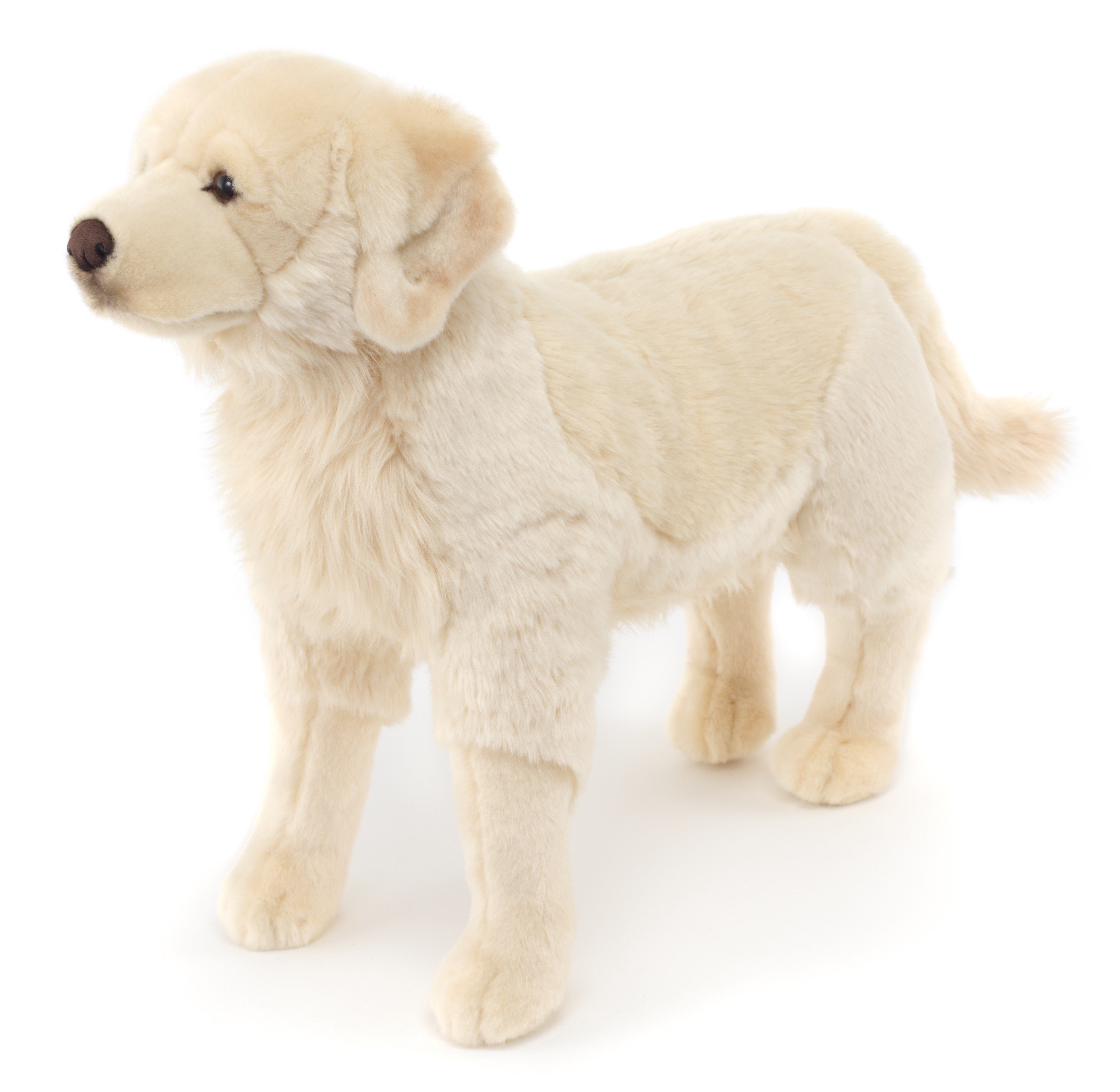zu Plüsch-Hund, "Joy", - Golden Uni-Toys Kuscheltier stehend 50 cm - Retriever Höhe recyceltes Plüschtier, % 100 Füllmaterial