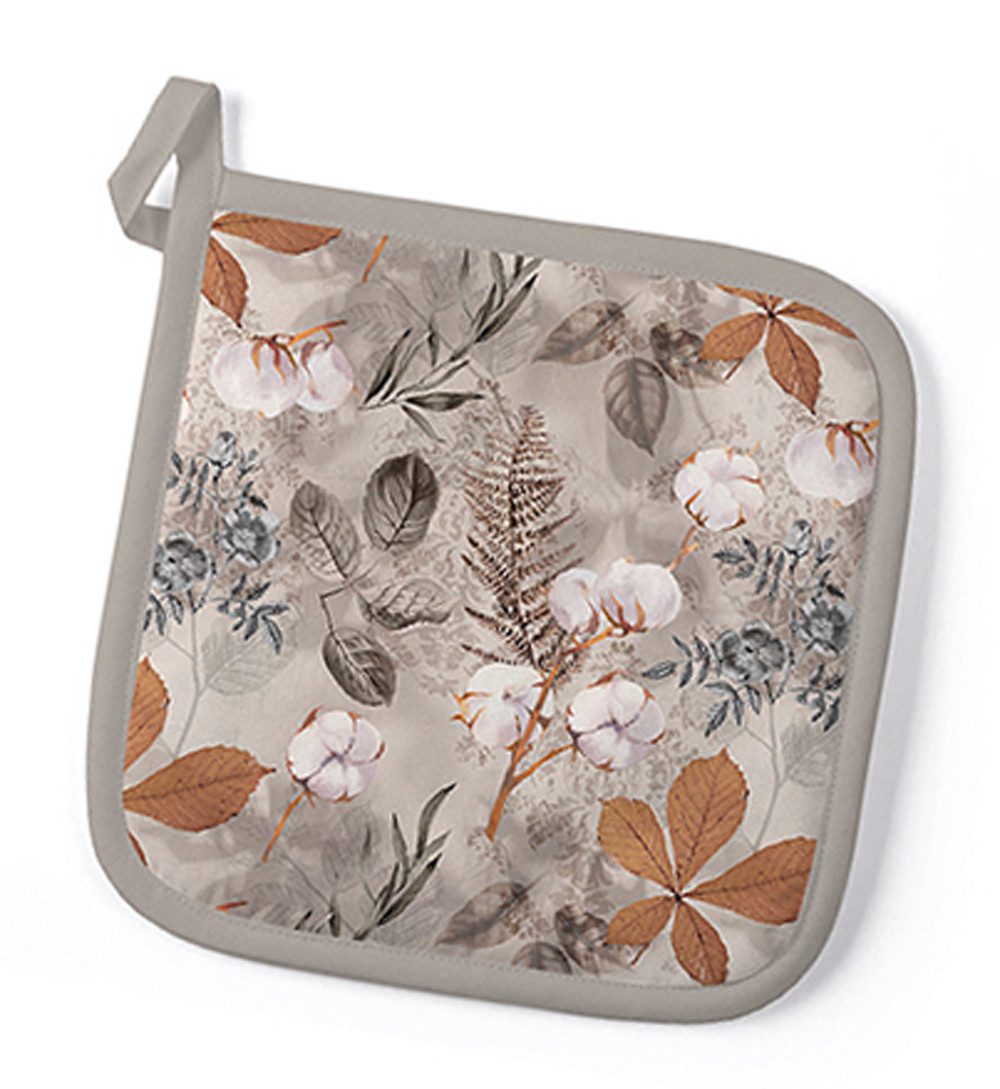 Ambiente® Topflappen Cotton, (1-tlg., 1-teilig), hitzebeständig wattiert Pfannen Untersetzer ca.20x20cm