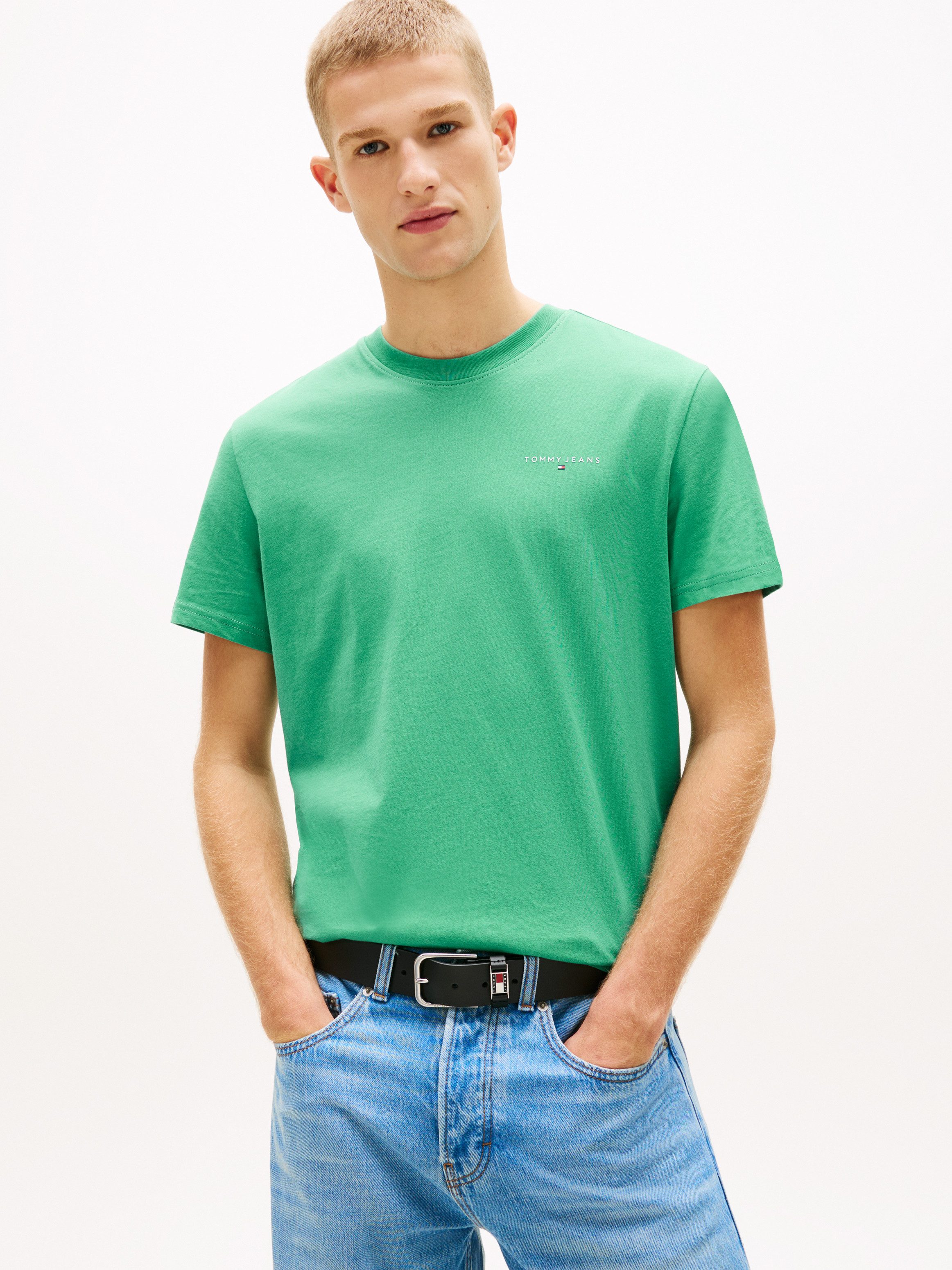 Tommy Jeans T-Shirt TJM SLIM LINEAR CHEST TEE EXT Mit Rundhalsausschnitt günstig online kaufen