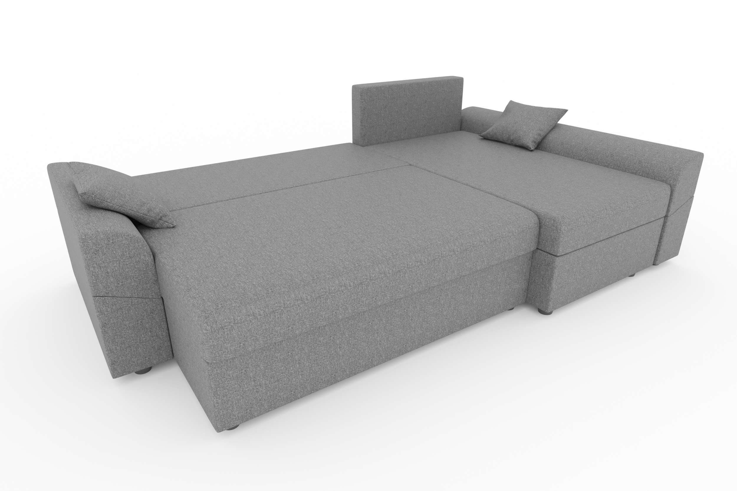 Ecksofa L-Form, mit Stylefy Modern mit Sitzkomfort, Eckcouch, Aurora, Sofa, Design Bettfunktion, Bettkasten,