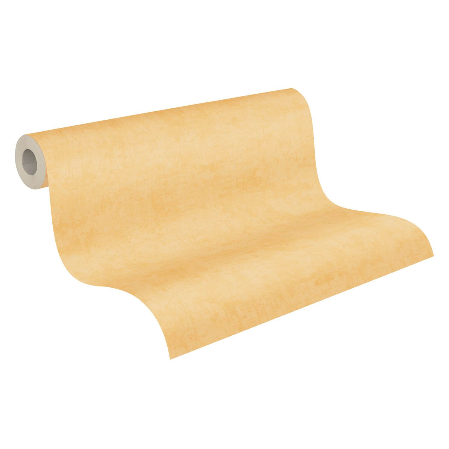 Profhome Kindertapete 771791-GU Kinderzimmer Tapete Uni matt gelb pastell-orange, glatt, (1 Rolle, 5,33 qm), Vliestapete, gelb