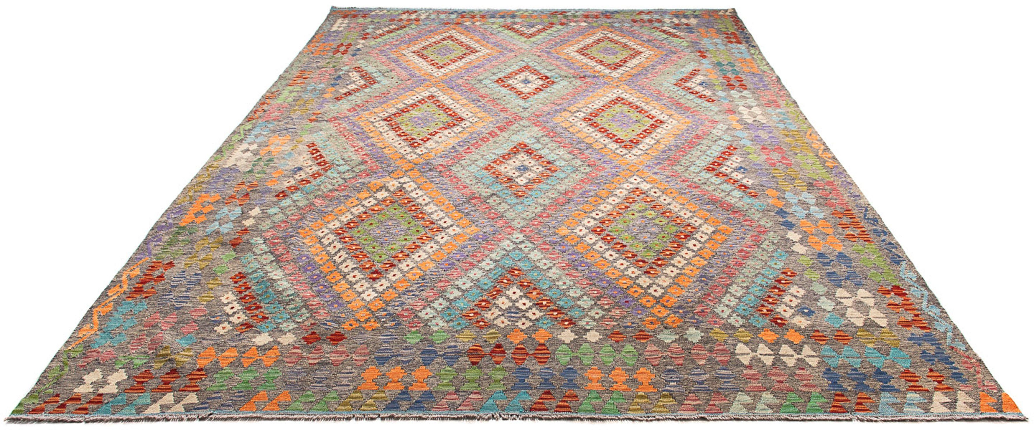 Wollteppich Kelim - Oriental - 349 x 257 cm - mehrfarbig, morgenland, rechteckig, Höhe: 4 mm, Wohnzimmer, Einzelstück
