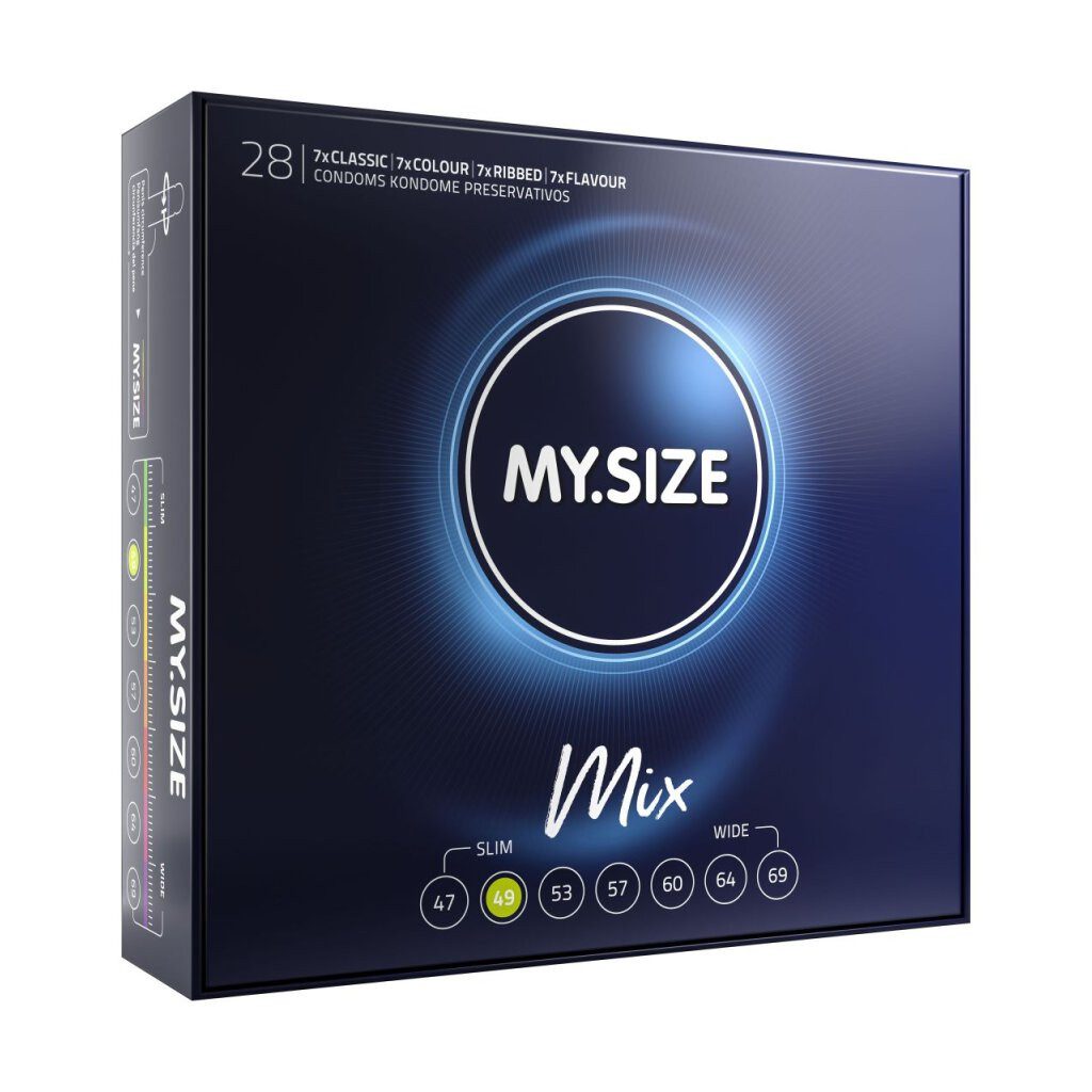 MY.SIZE Kondome MY.SIZE Mix 49 28er, 1 St., 28er Set, Vegan, Dünn