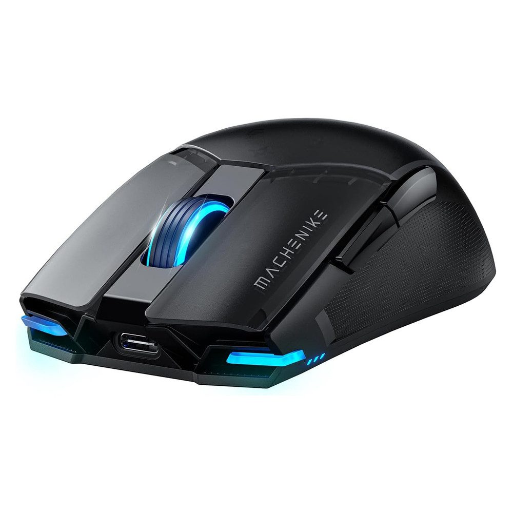 Machenike Funkmaus Computermaus Spielermaus Gaming-Maus (Funk, Kabel, RGB-Beleuchtung, PAW3395-Sensor, 26000 dpi)