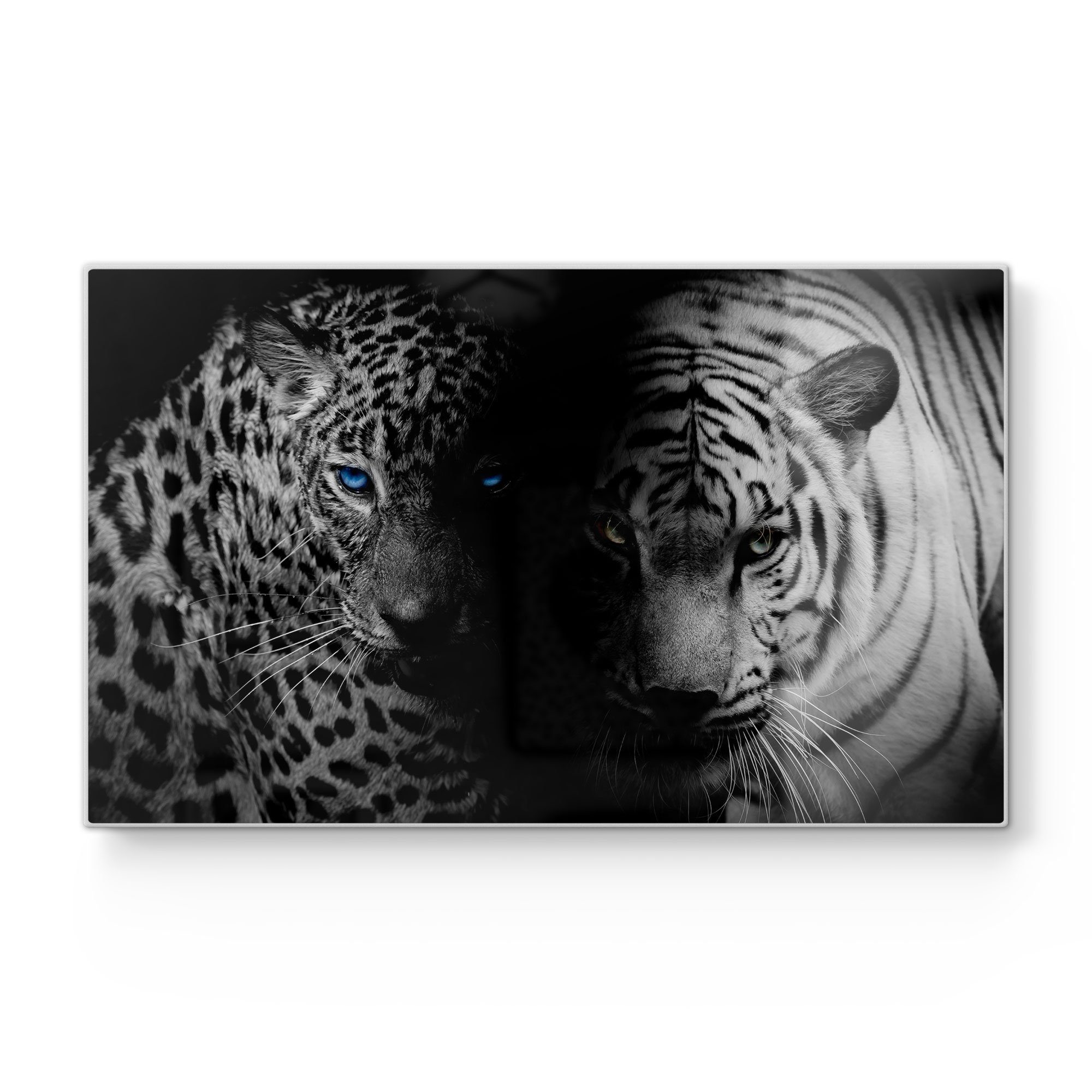 Schneideplatte Glas, und Frühstücksbrett Schneidebrett Tiger', DEQORI 'Leopard Platte