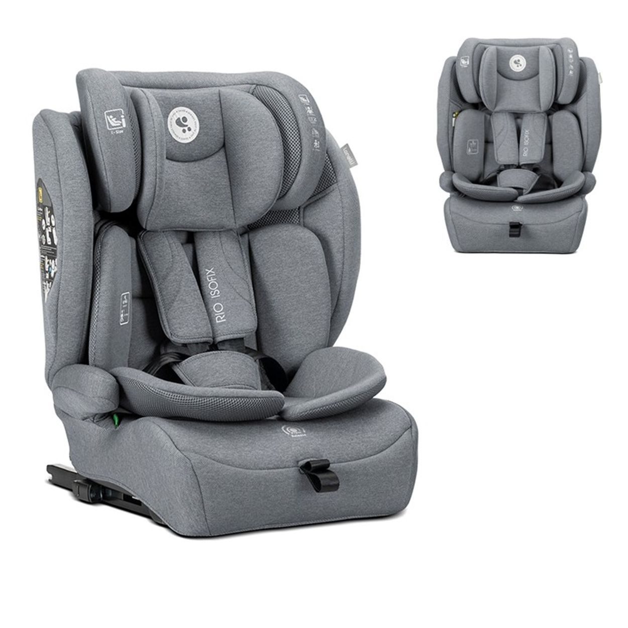 Lorelli Autokindersitz Kindersitz Rio i-Size, ab: 1.25, bis: 12, (76 - 150 cm) Isofix Top Tether Kissen verstellbar